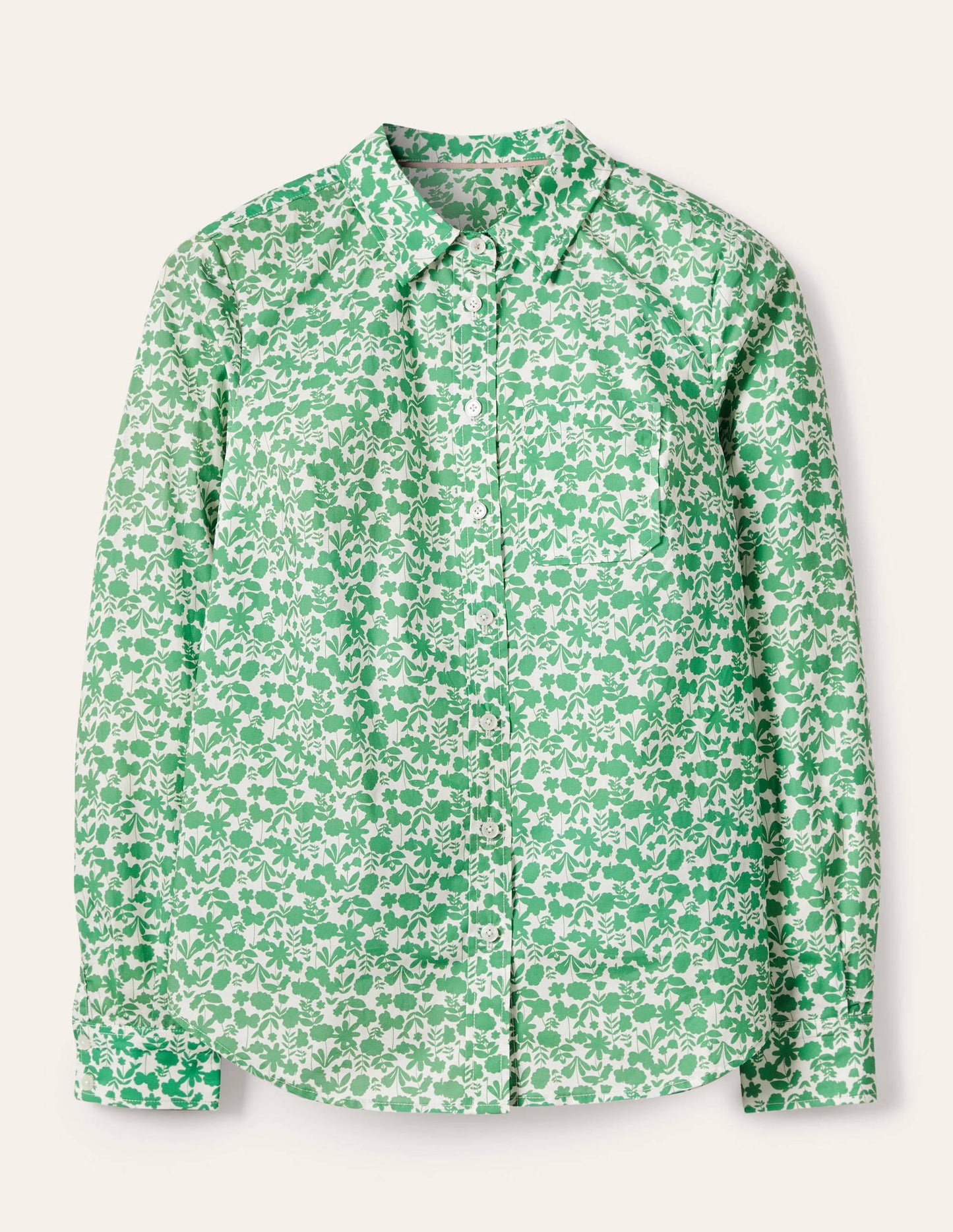 Classic Cotton Shirt-English Ivy, Flora Bloom