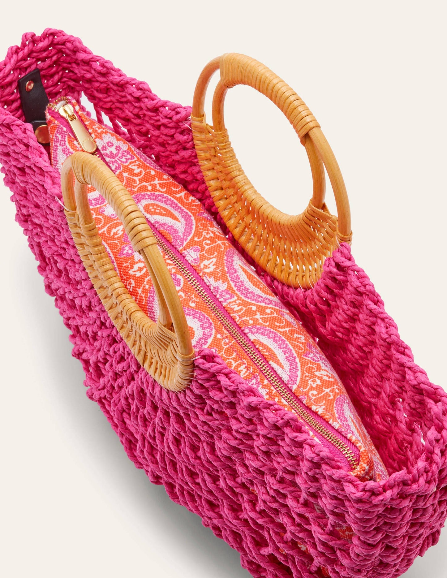 Hand Held Basket Bag-Pop Pansy