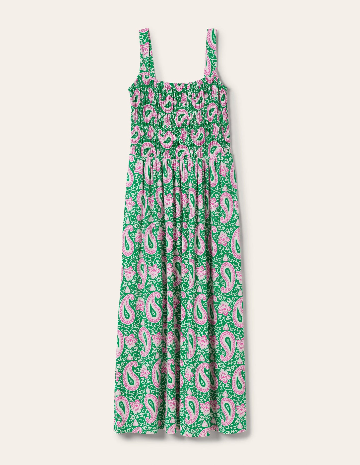 Peggy Jersey Maxi Dress-Green, Enchanting Paisley