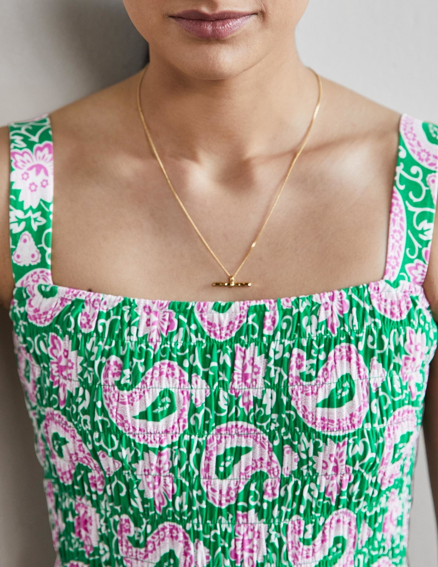 Peggy Jersey Maxi Dress-Green, Enchanting Paisley