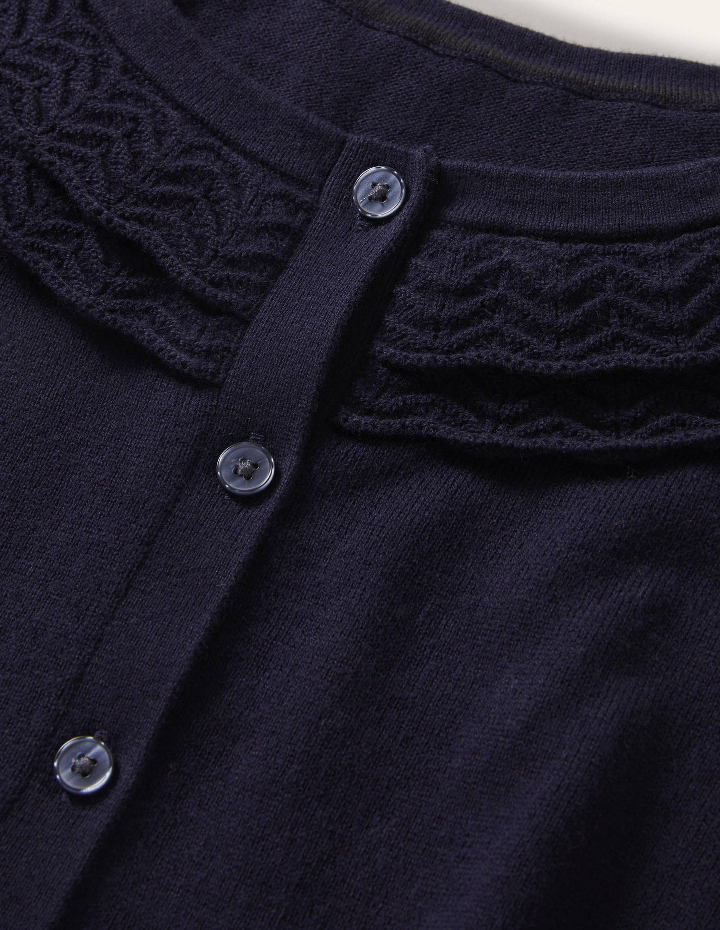 Collar Detail Cardigan-Navy