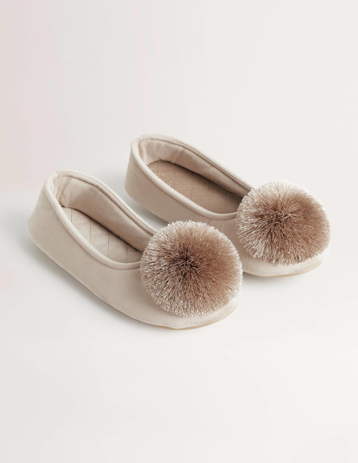 Pompom Slipper-Simply Taupe