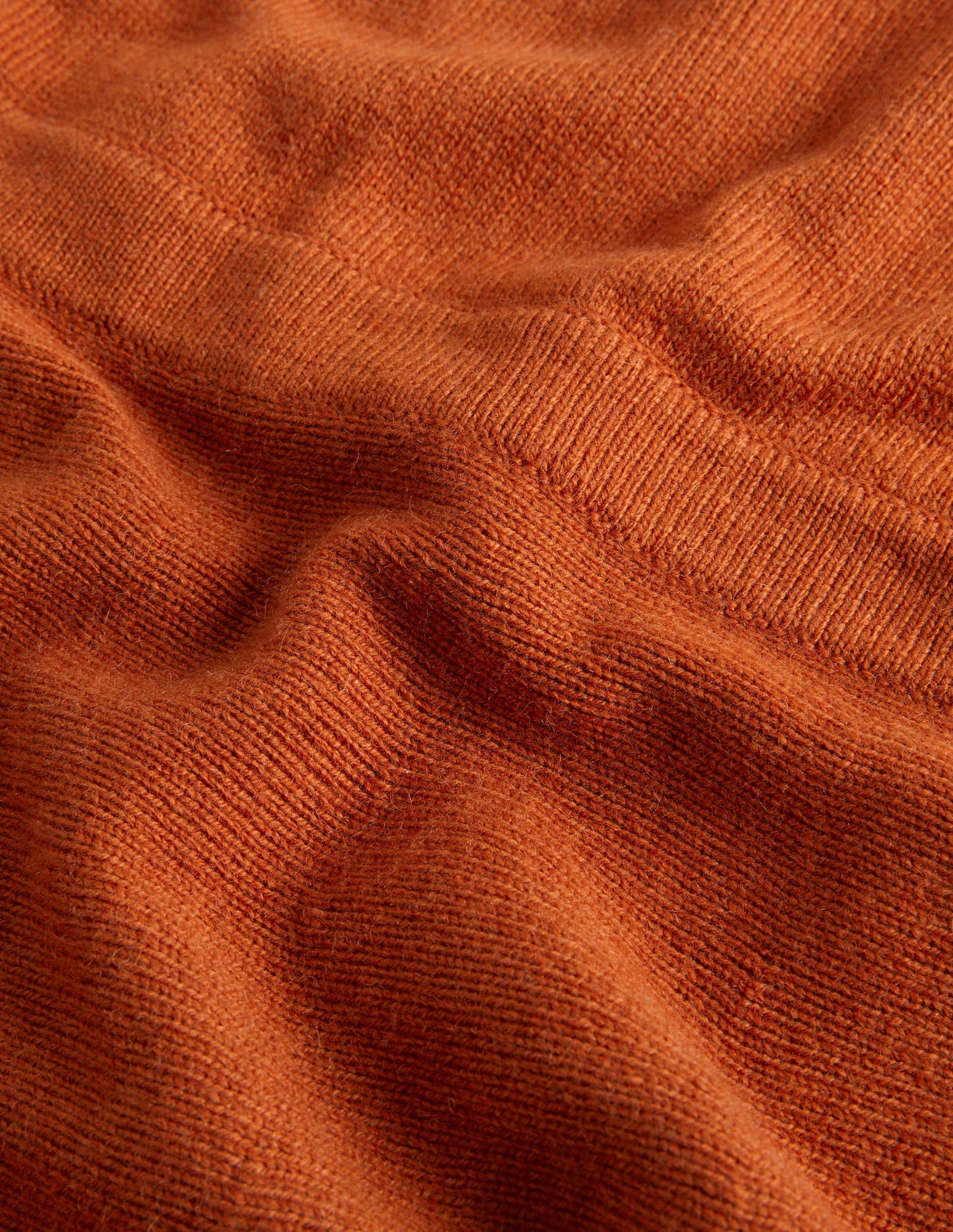 Square Neck Knitted Dress-Copper Red