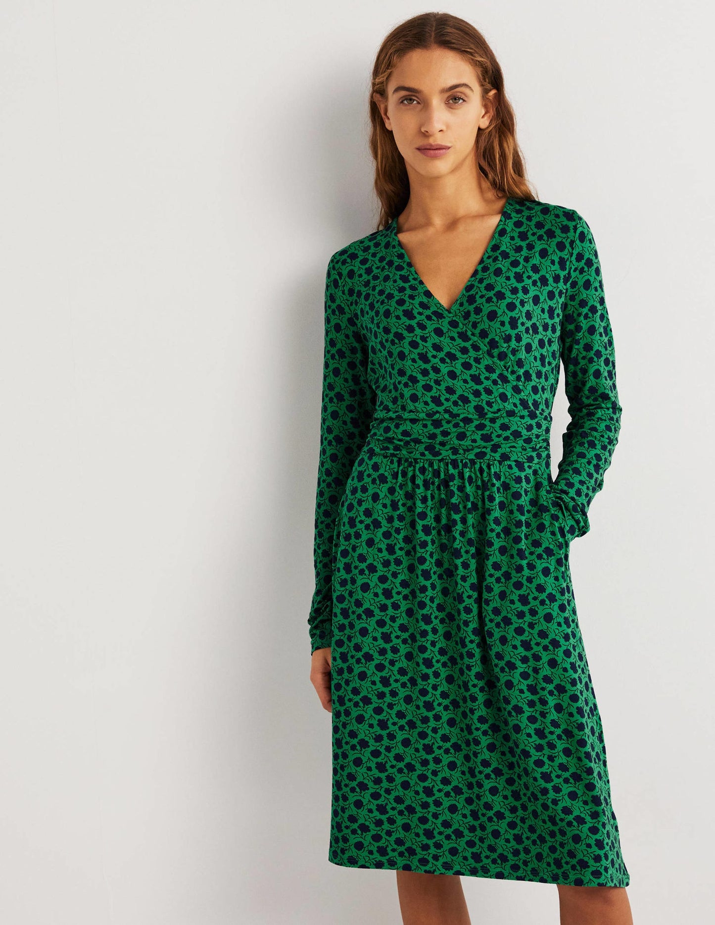 Layla Jersey Dress-Sapling, Leafy Bud