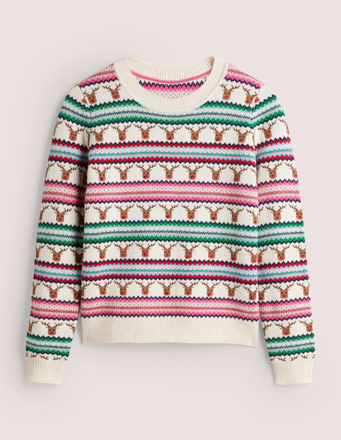 Reindeer Fair Isle Christmas Jumper-Reindeer Fair Isle