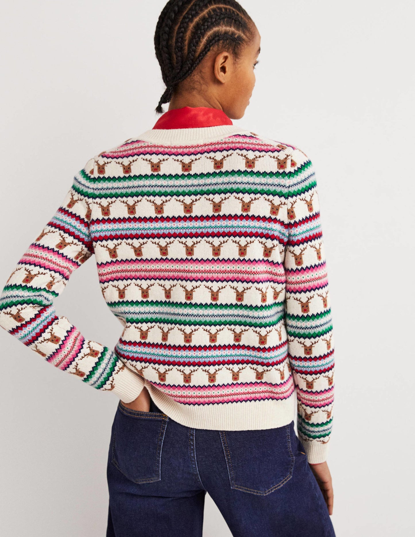 Reindeer Fair Isle Christmas Jumper-Reindeer Fair Isle