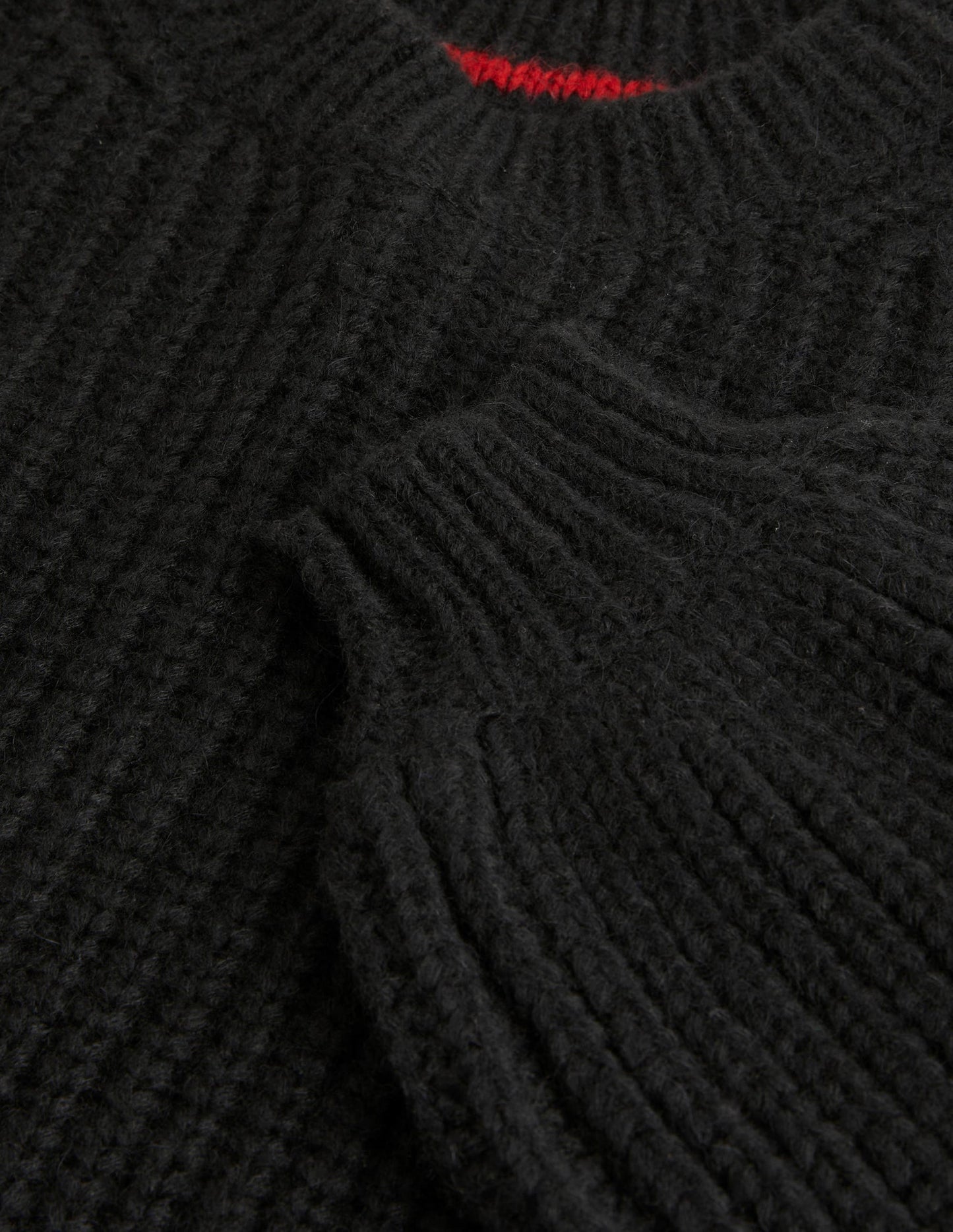 Chunky Ribbed Jumper-Black