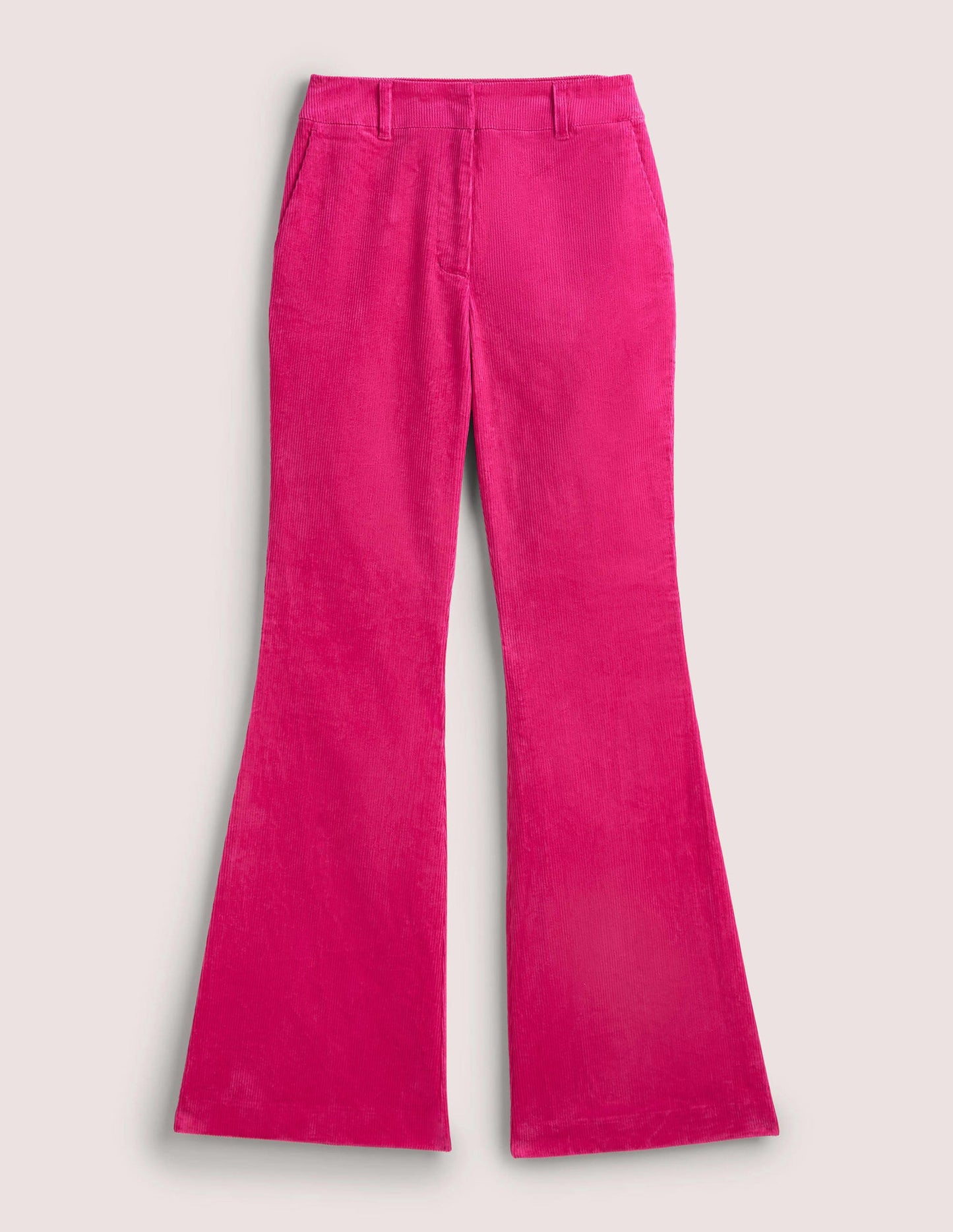 Corduroy Flare Trousers-Wild Watermelon PinK