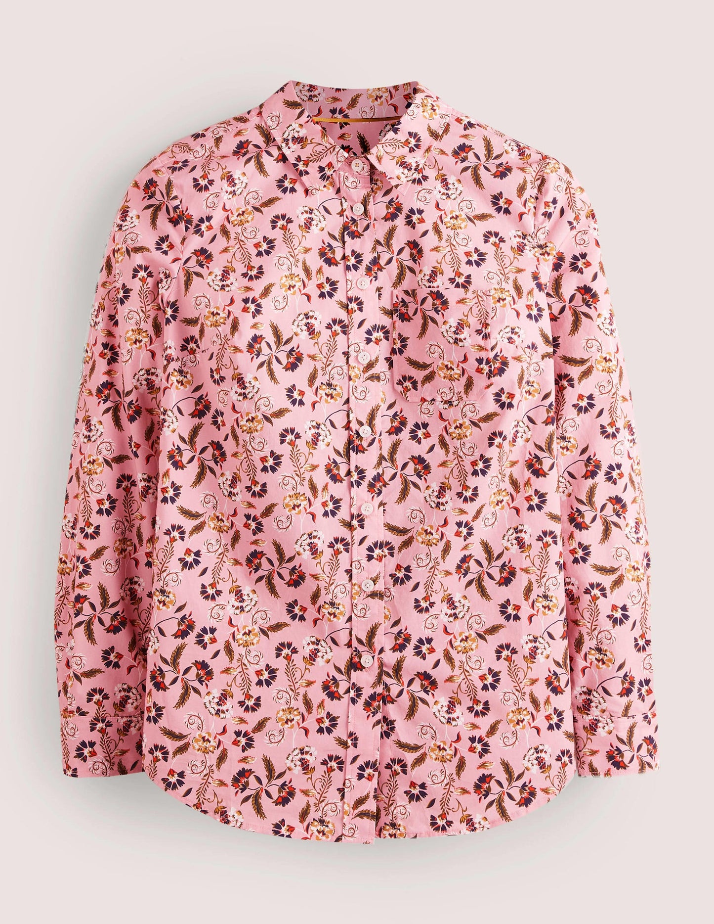 Classic Cotton Shirt-Almond Pink, Blossom Pome