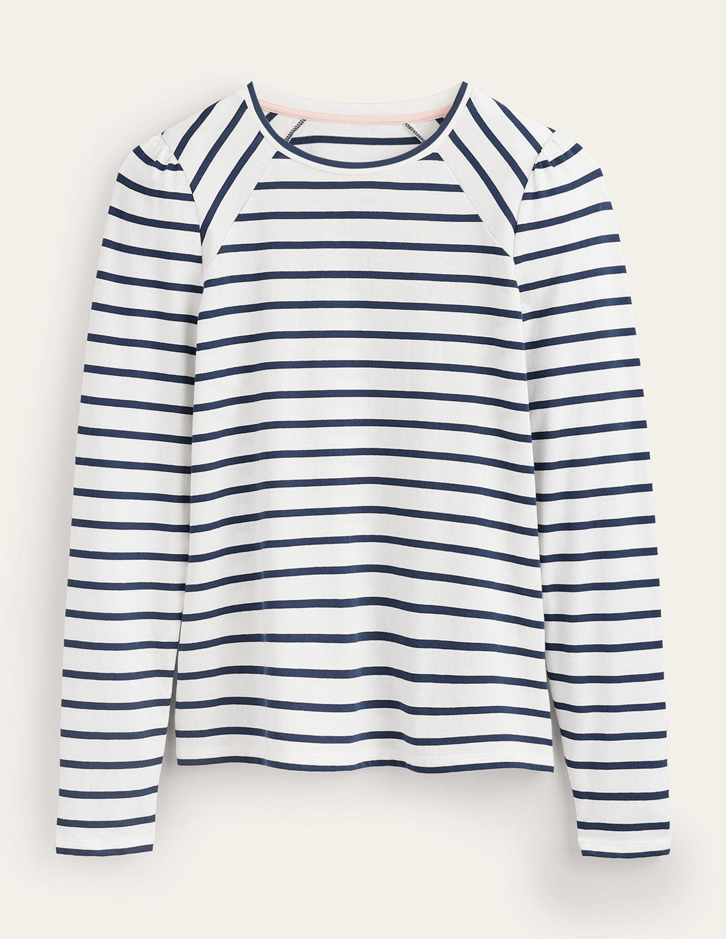Arabella Stripe T-Shirt-Ivory, French Navy