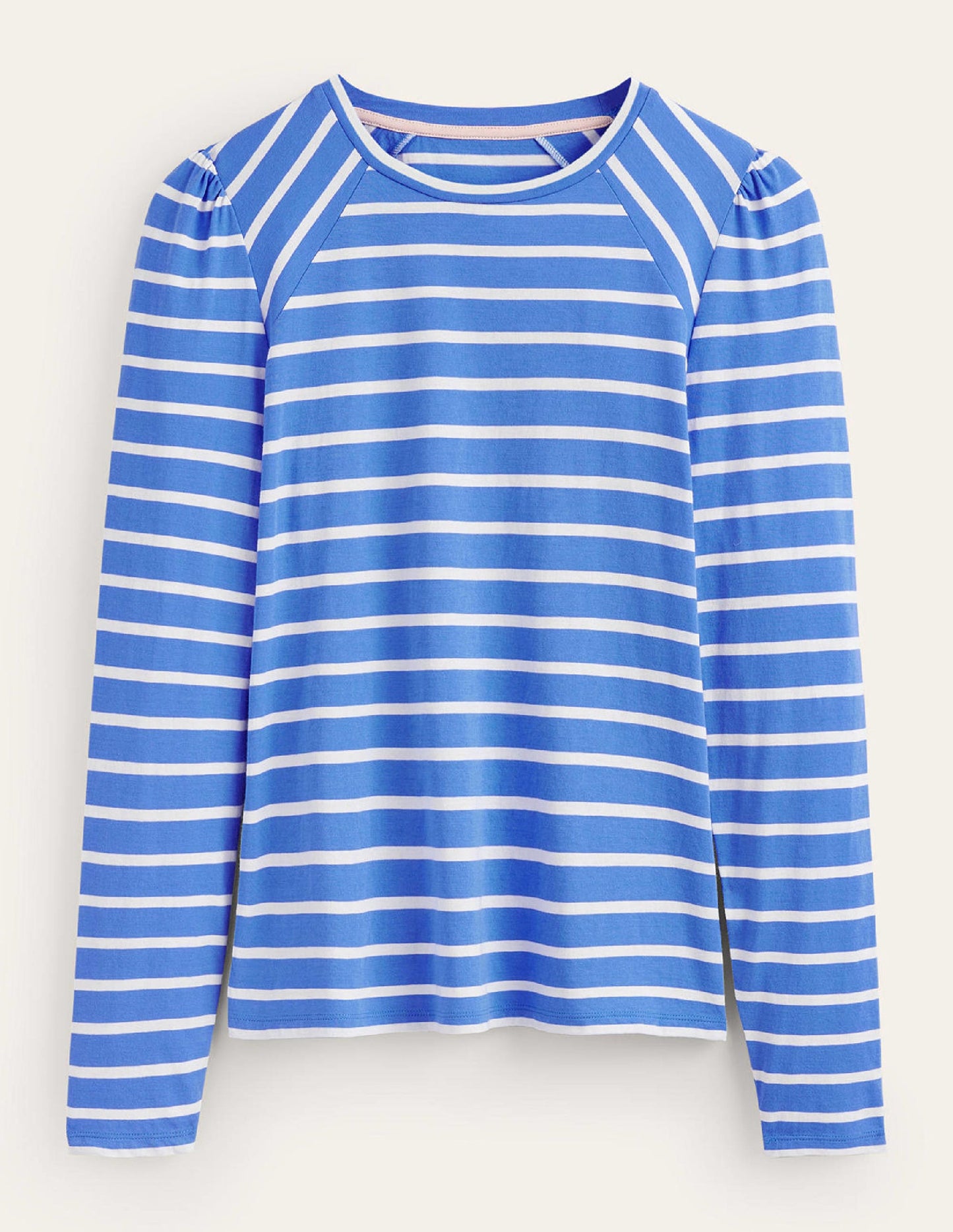 Arabella Stripe T-Shirt-Marina, Ivory