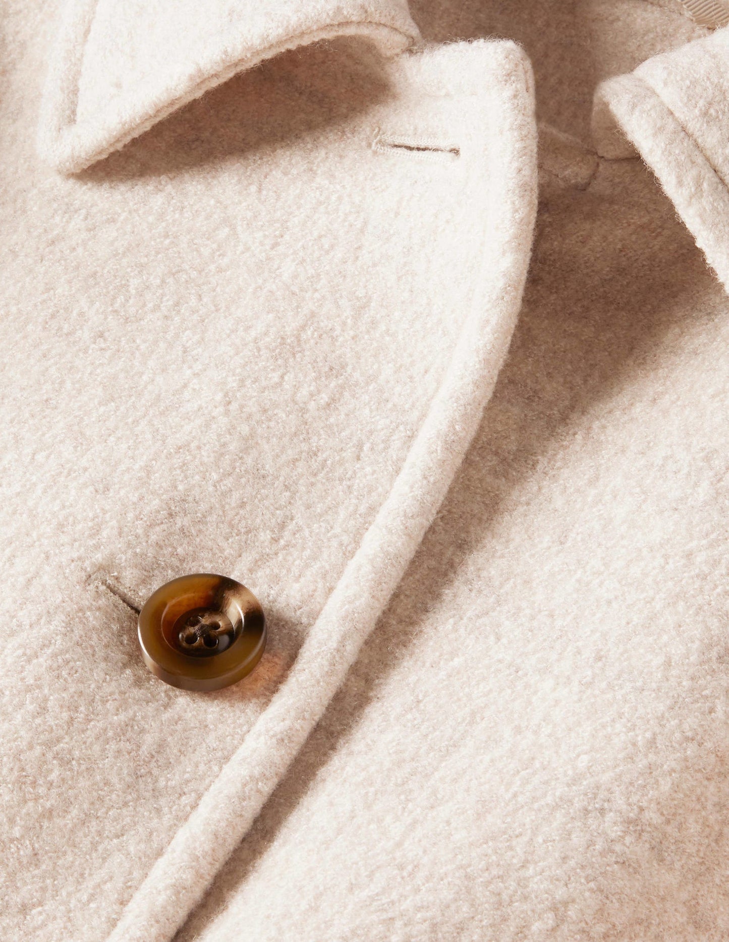 Belted Textured Wool Maxi Coat-Oat Milk