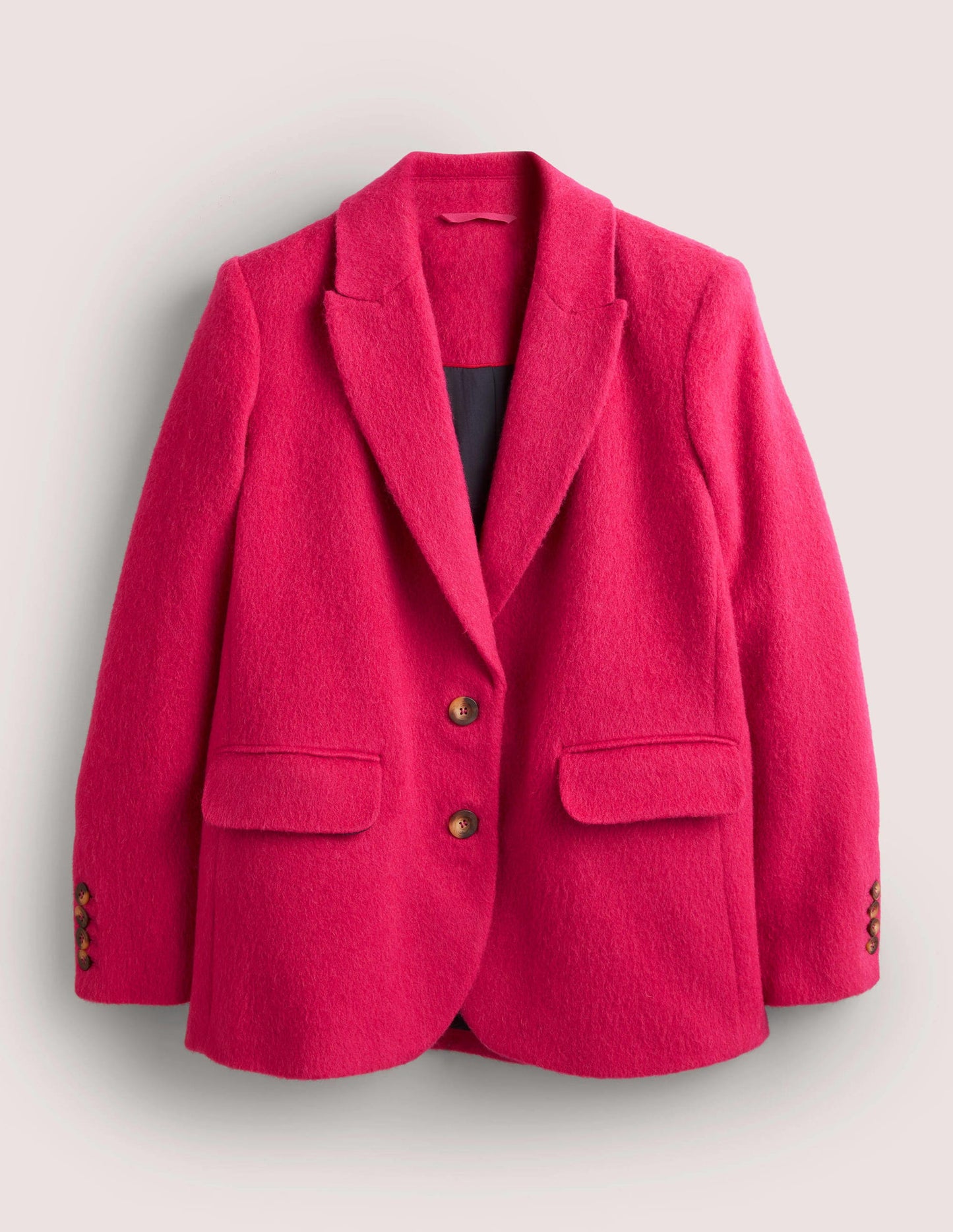 Drawn Wool Blazer-Pink