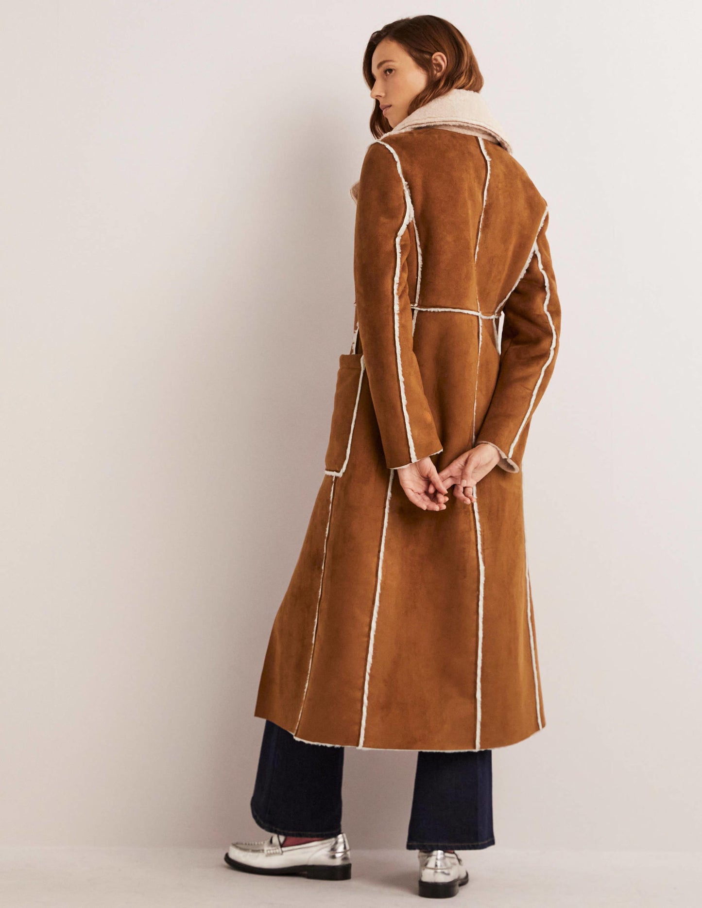 Reversible Faux-Shearling Coat-Hazel
