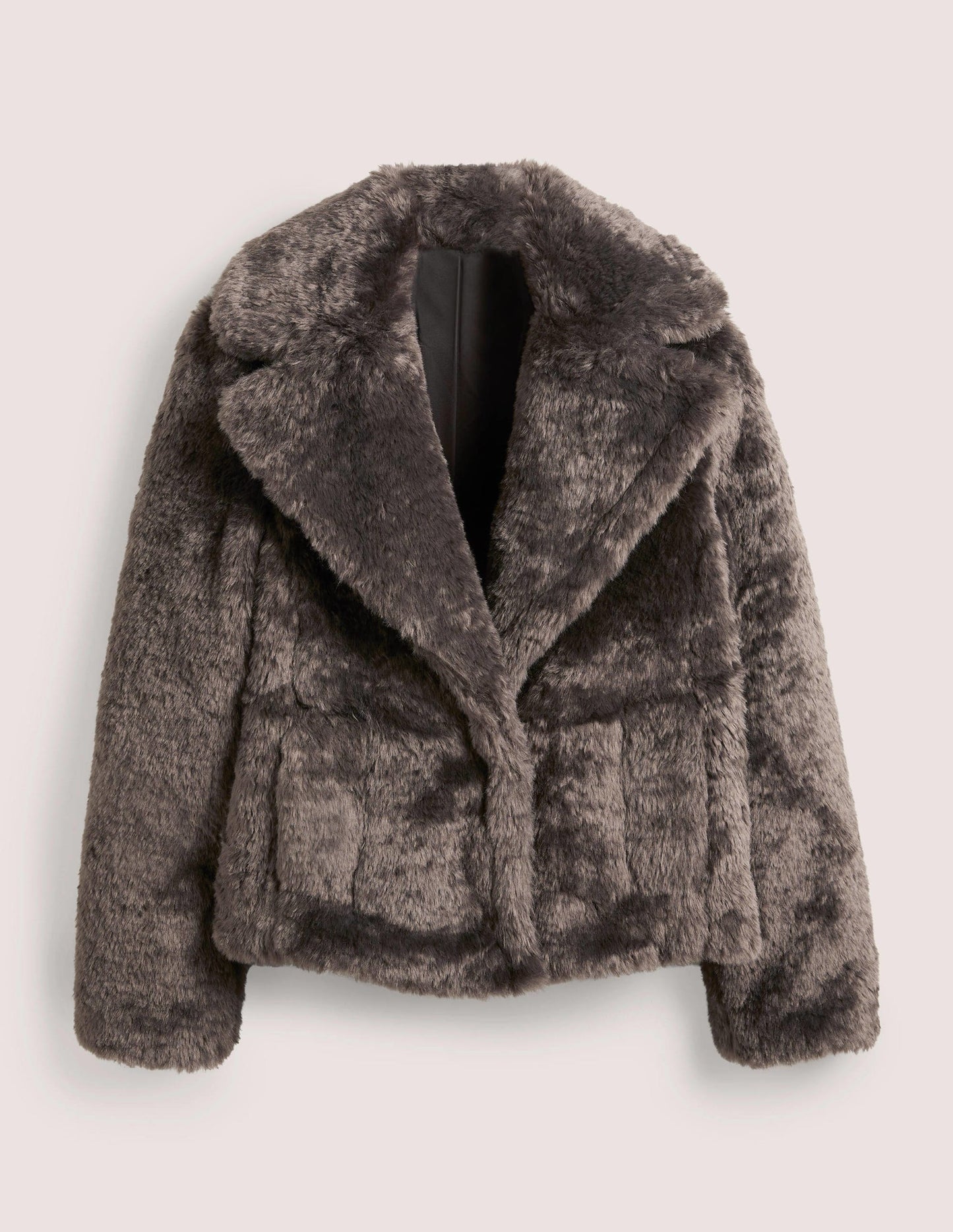 Faux Fur Jacket-Chocolate