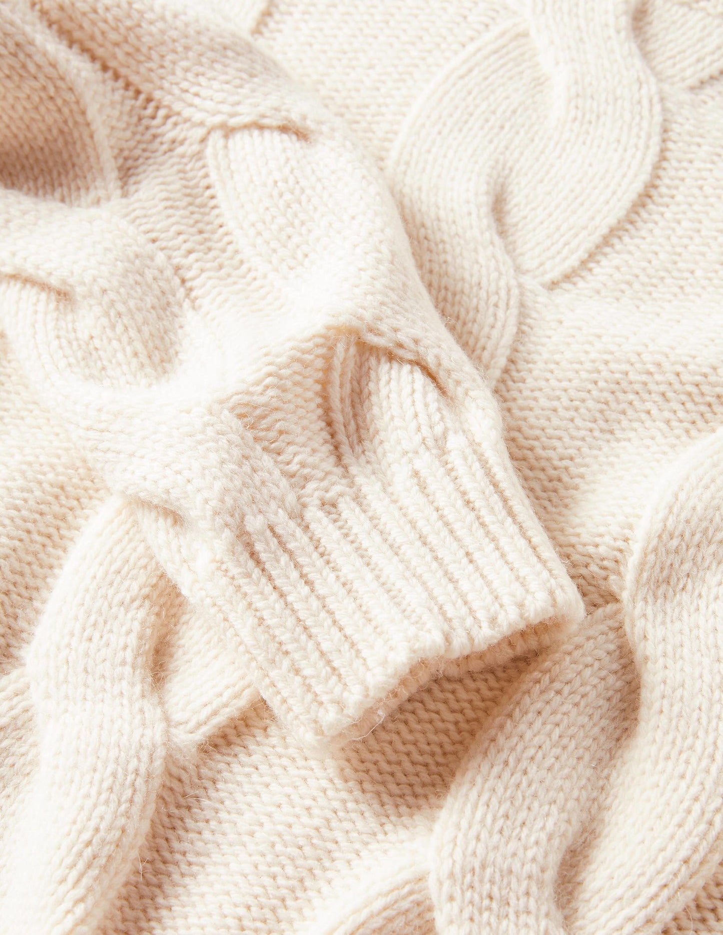 Chunky Cable Jumper-Warm Ivory