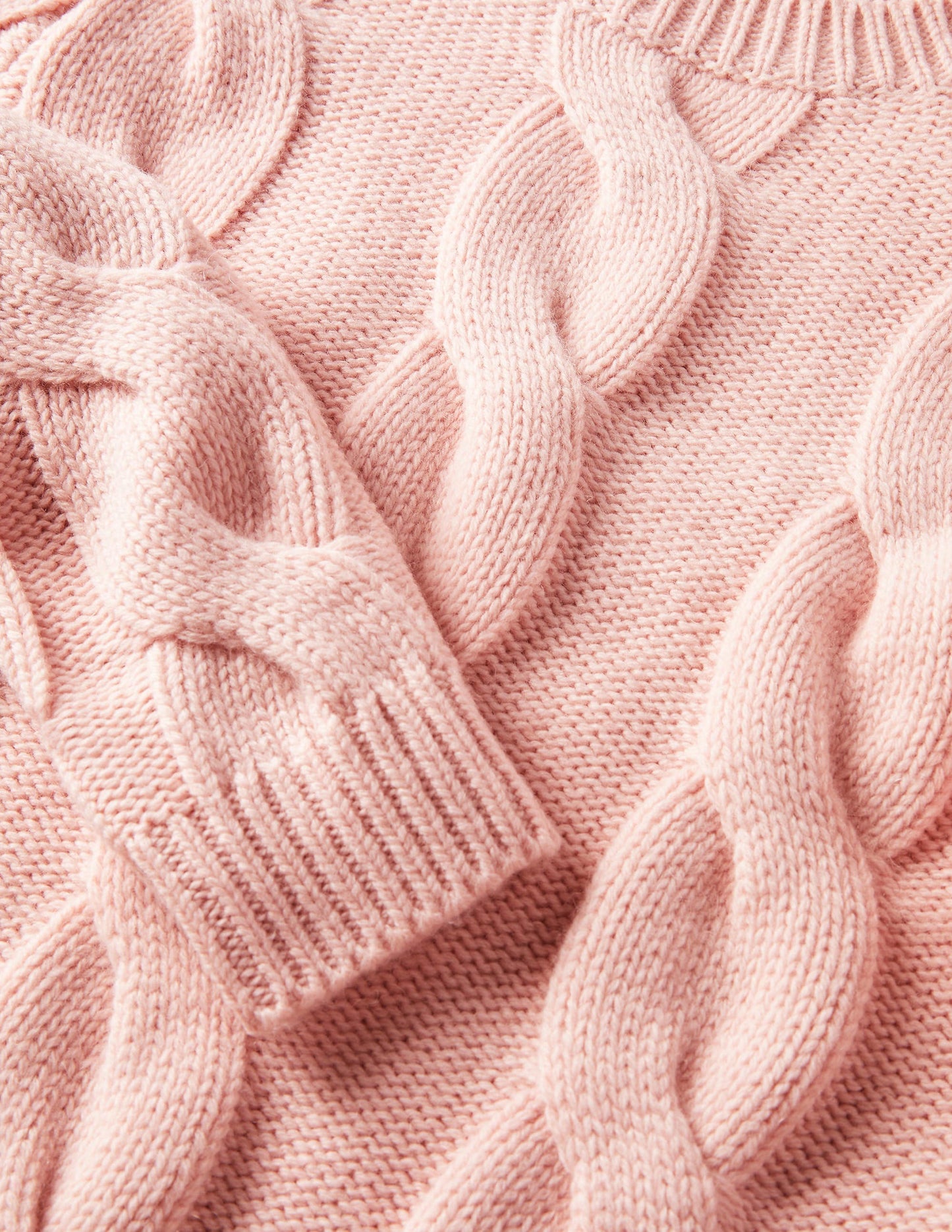 Chunky Cable Jumper-Pink Frosting
