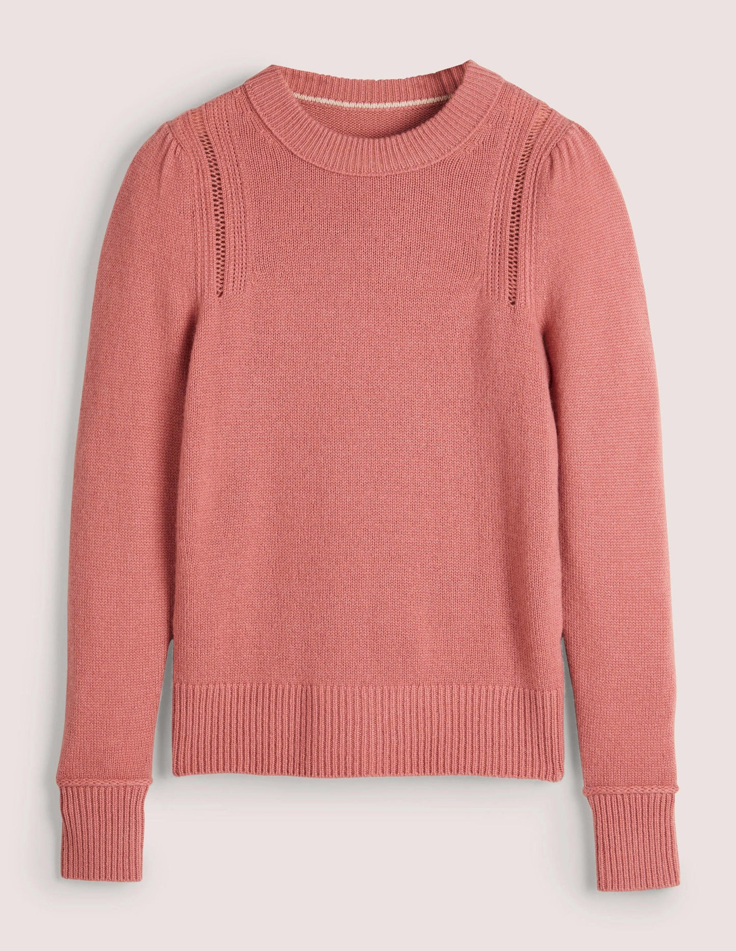 Lofty Cashmere Jumper-Dusty Red Melange