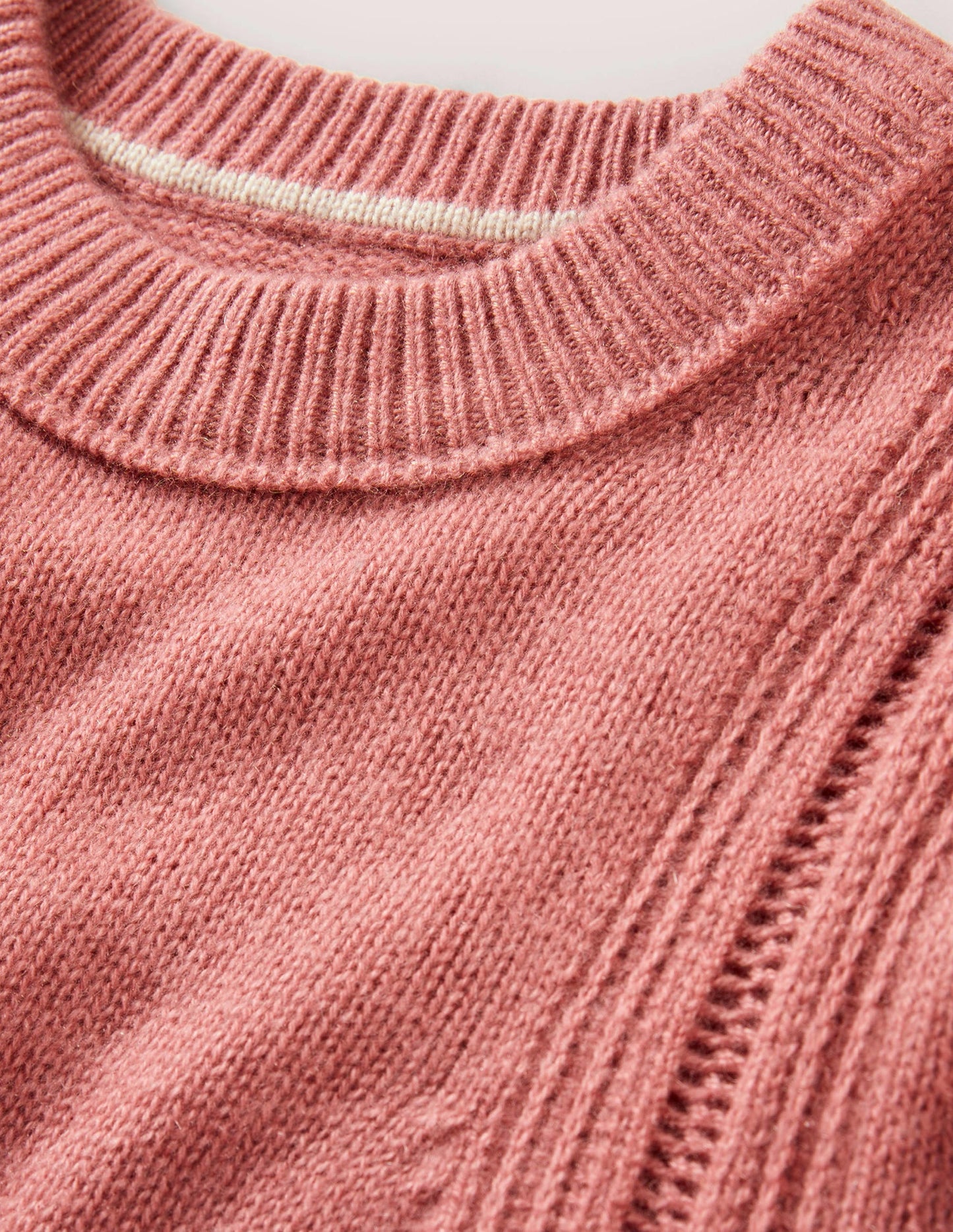 Lofty Cashmere Jumper-Dusty Red Melange