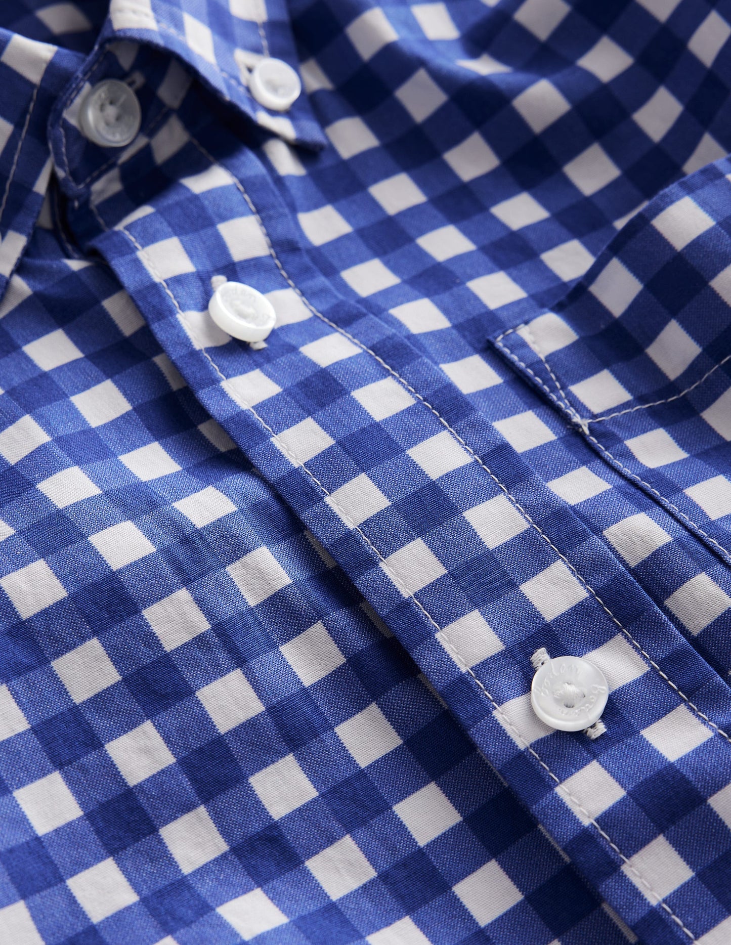 Cotton Shirt-Blue Gingham