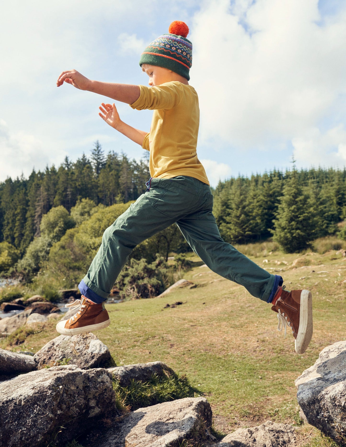 Cosy Lined Trousers-Monster Green