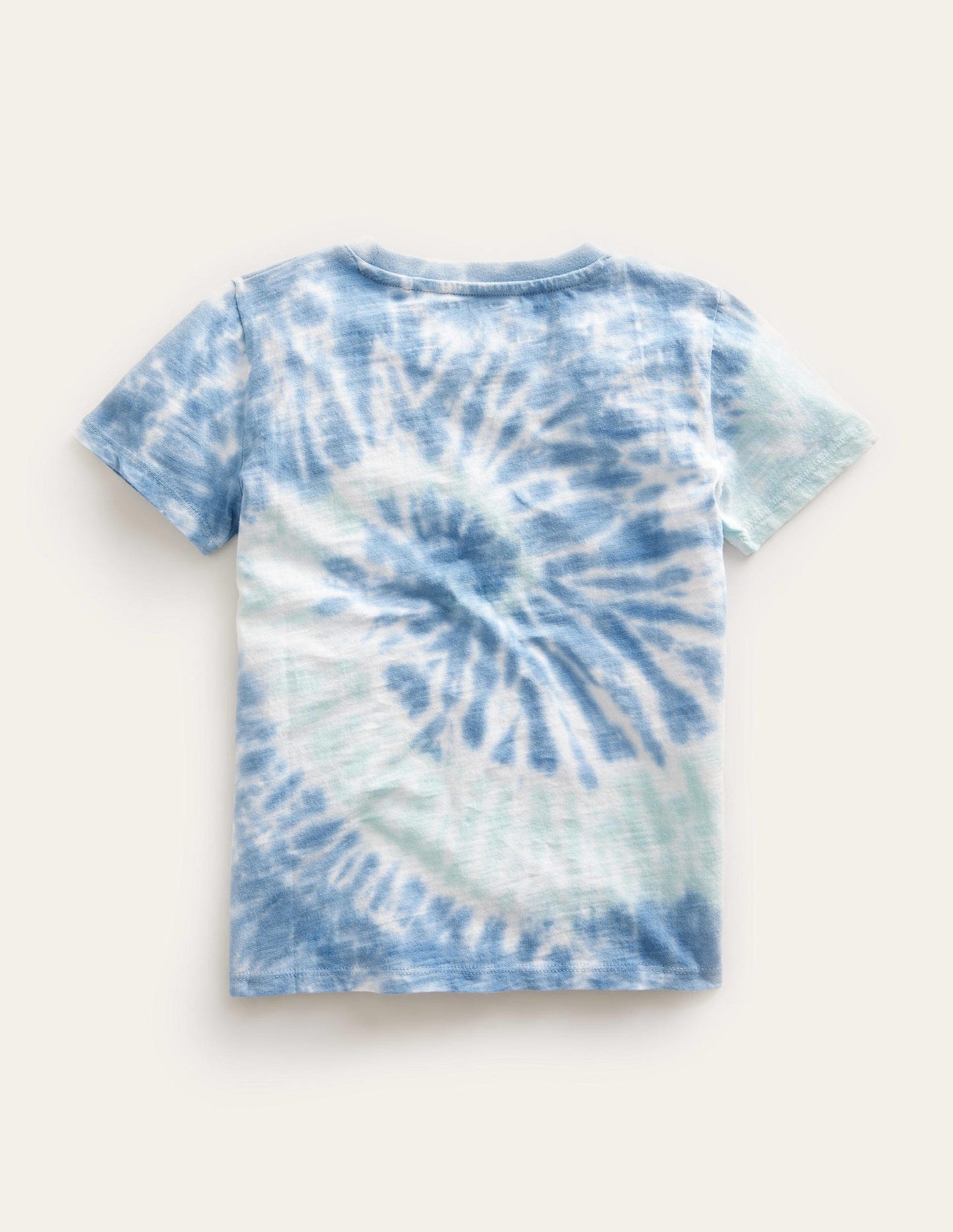 Printed Washed Slub T-shirt-Blue Tie Dye