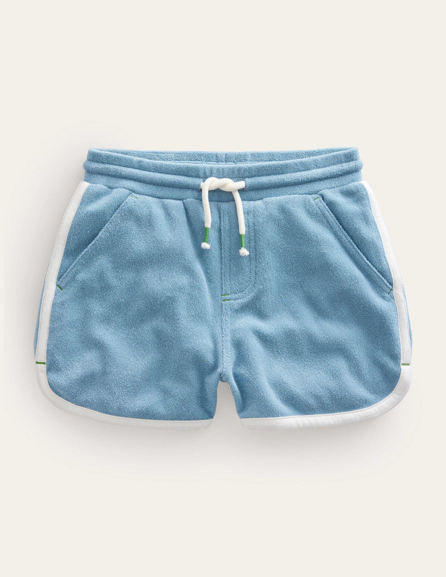 Retro Jersey Shorts-Pebble Blue
