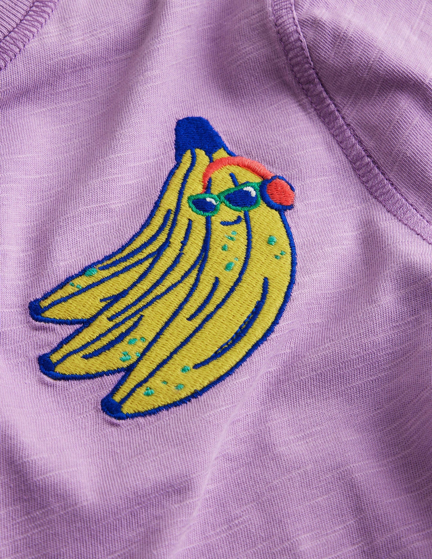 Washed Superstitch T-shirt-Lupin Purple Bananas