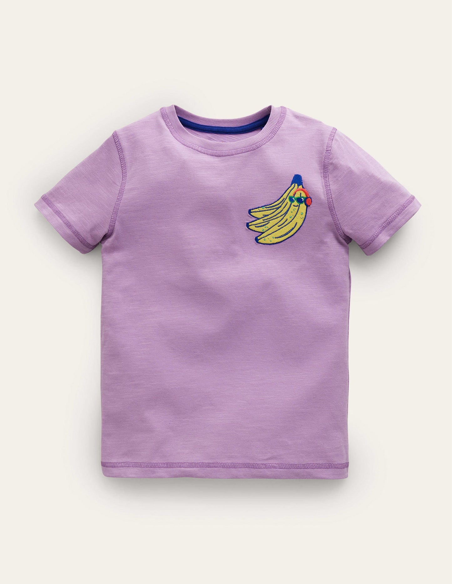 Washed Superstitch T-shirt-Lupin Purple Bananas