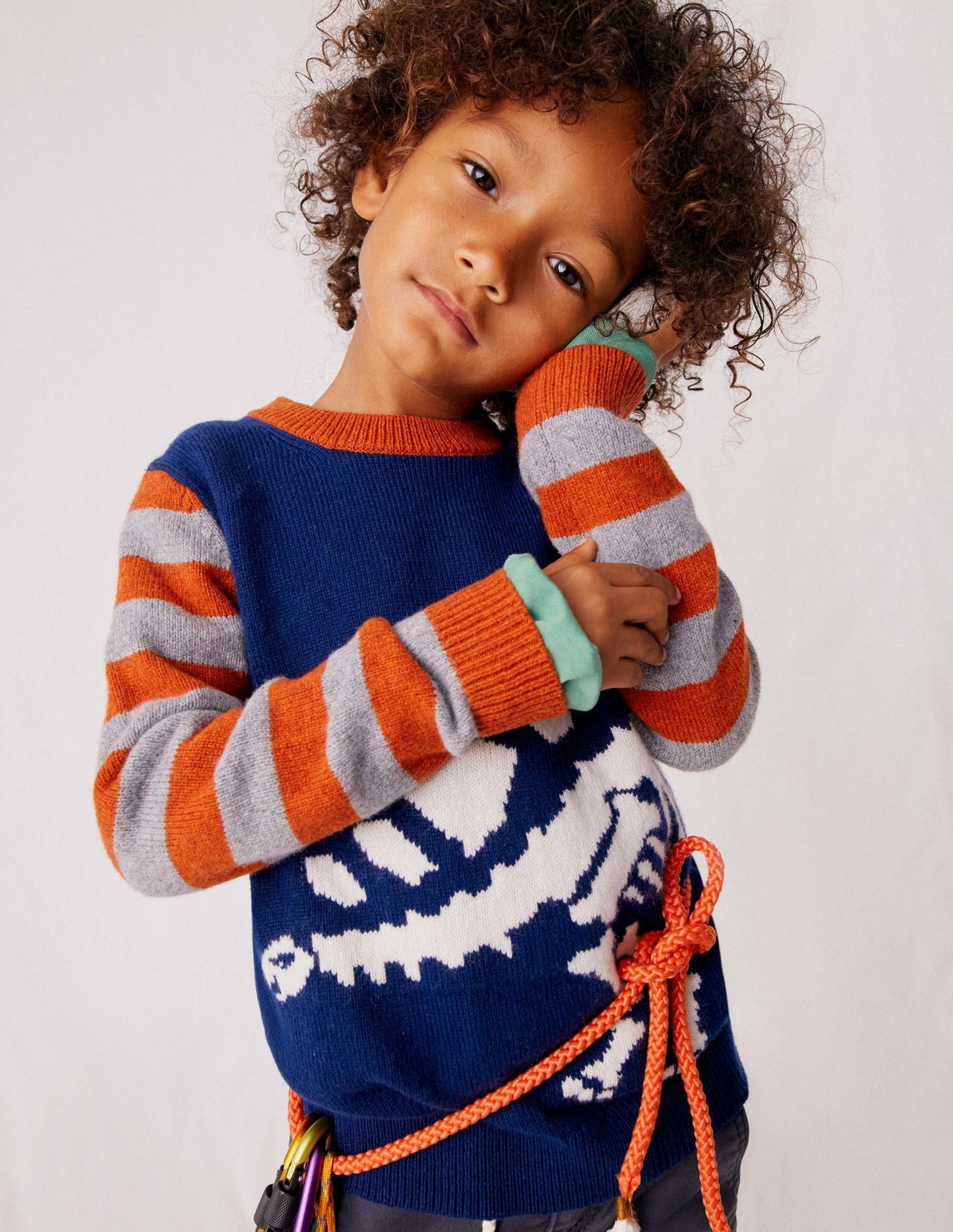 Fun Logo Jumper-College Navy Dino