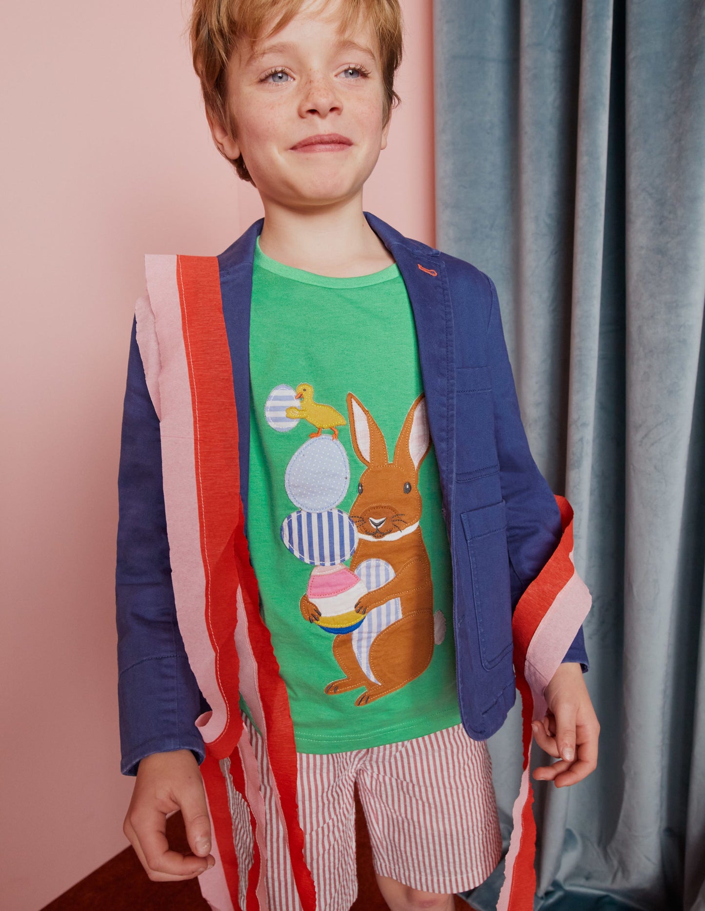 Easter Appliqué T-shirt-Aloe Green Easter
