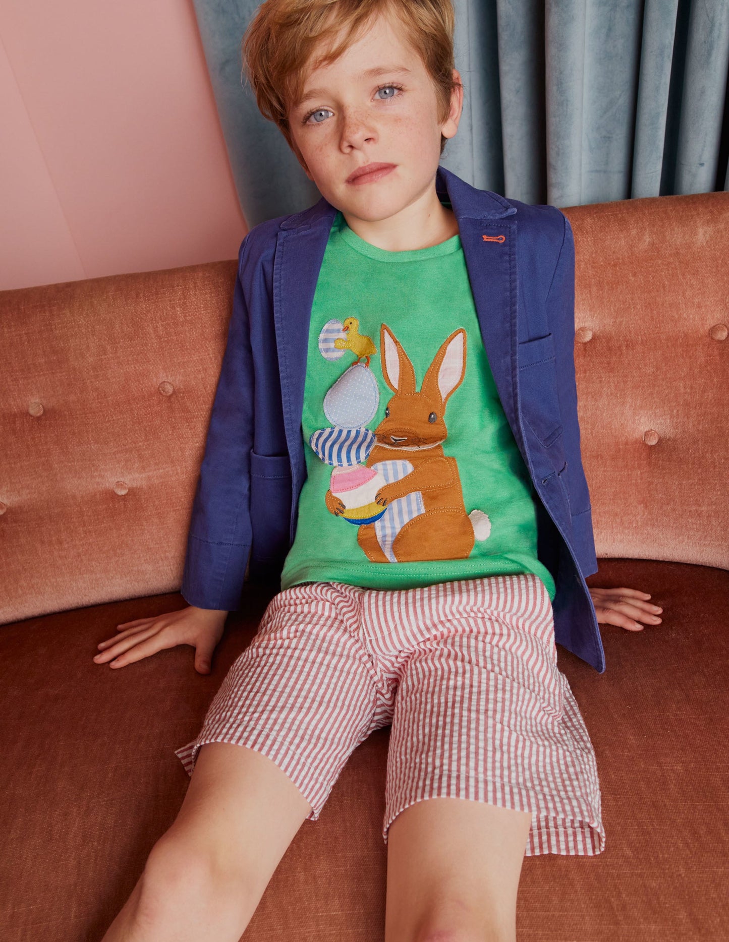 Easter Appliqué T-shirt-Aloe Green Easter