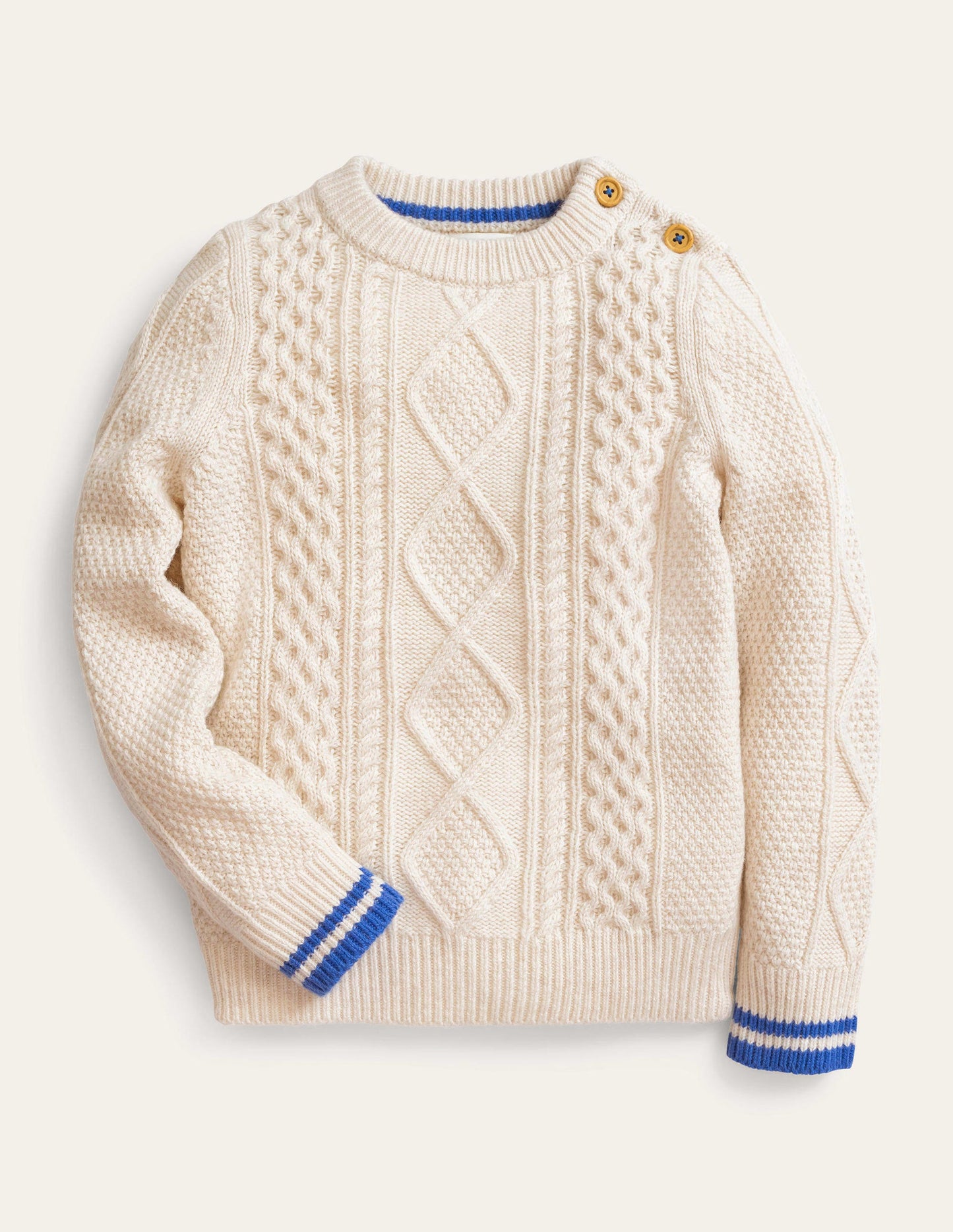 Cable Jumper-Ecru Marl