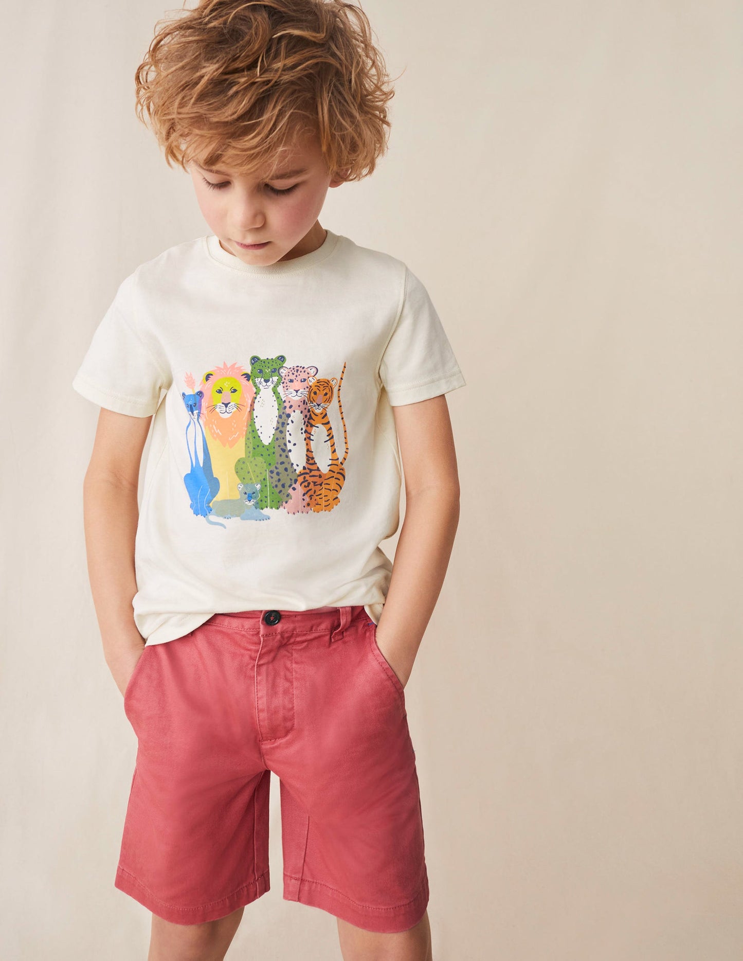 Classic Chino Shorts-Washed Cherry Tomato