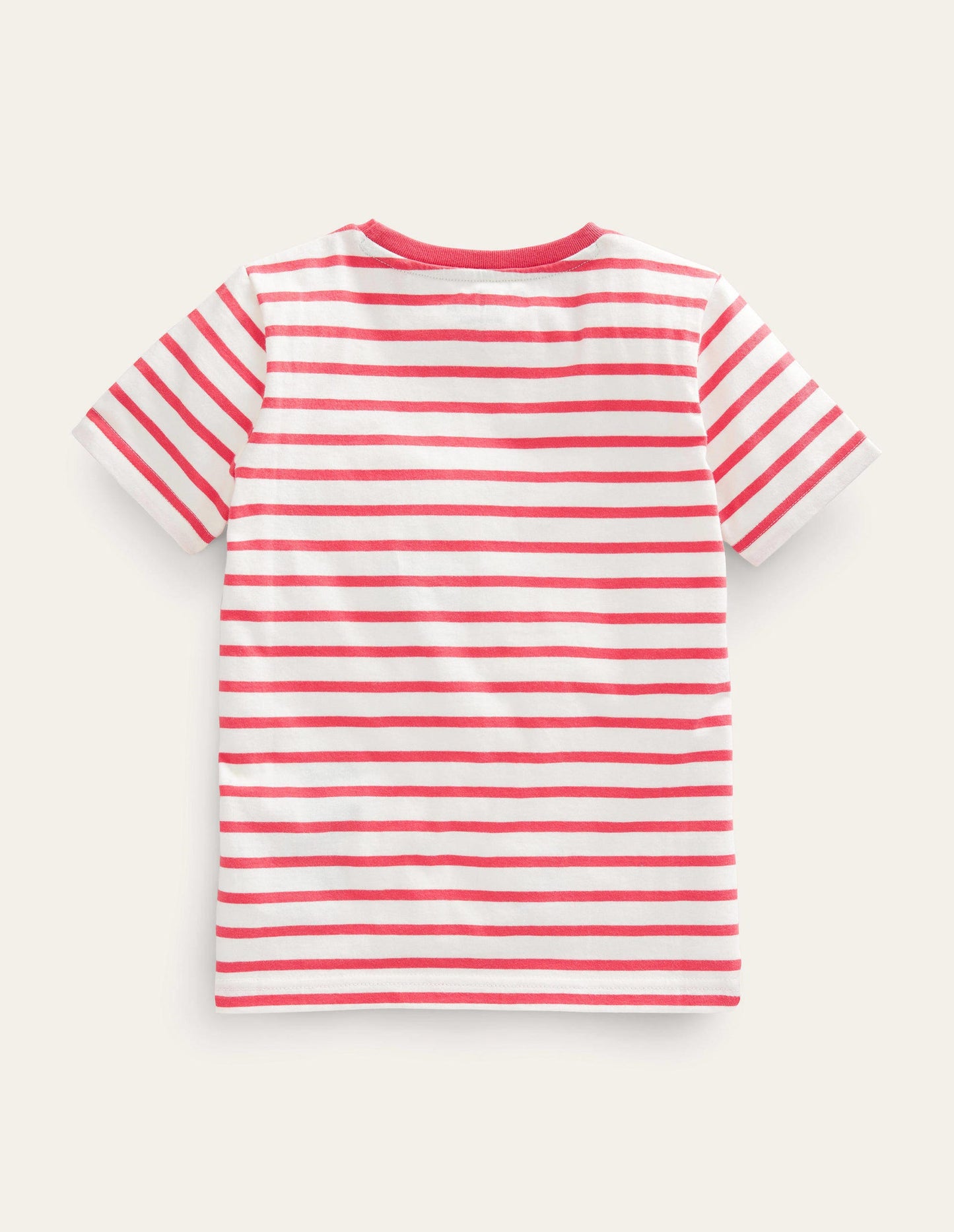 Appliqué Animal T-shirt-Ivory/Jam Guinea Pig