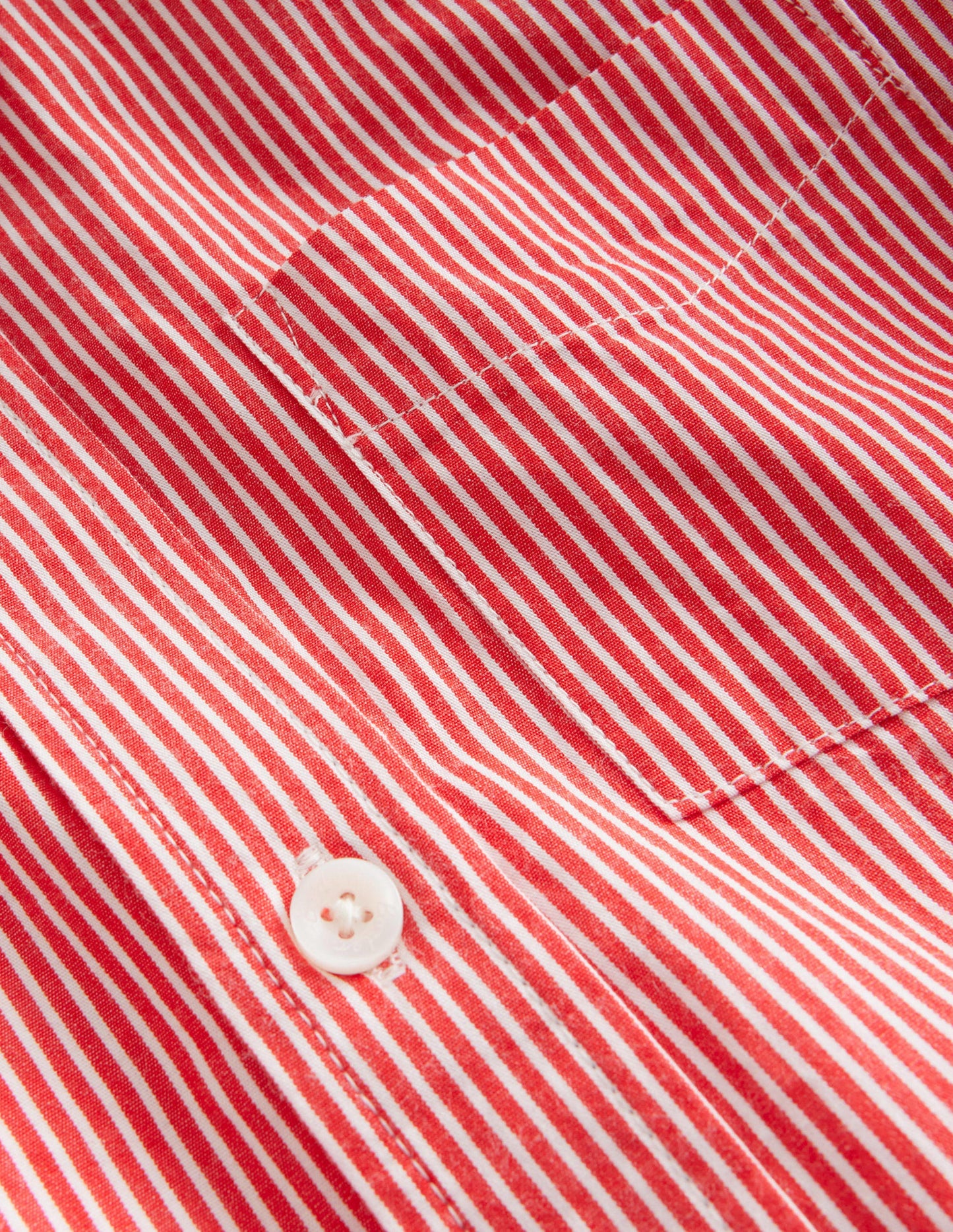 Cotton Shirt-Brilliant Red/Ivory