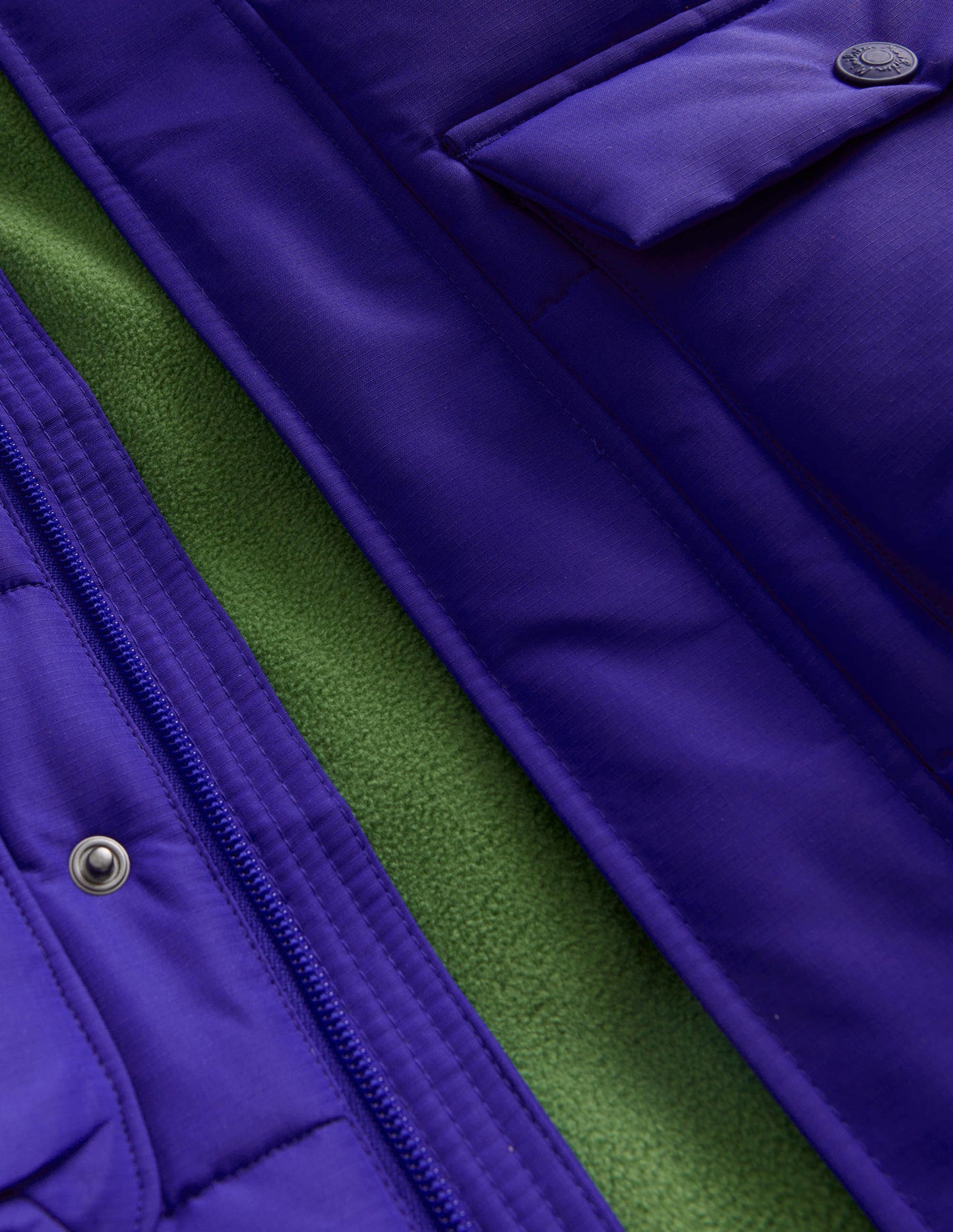 Fleece Lined Padded Coat-Bluing