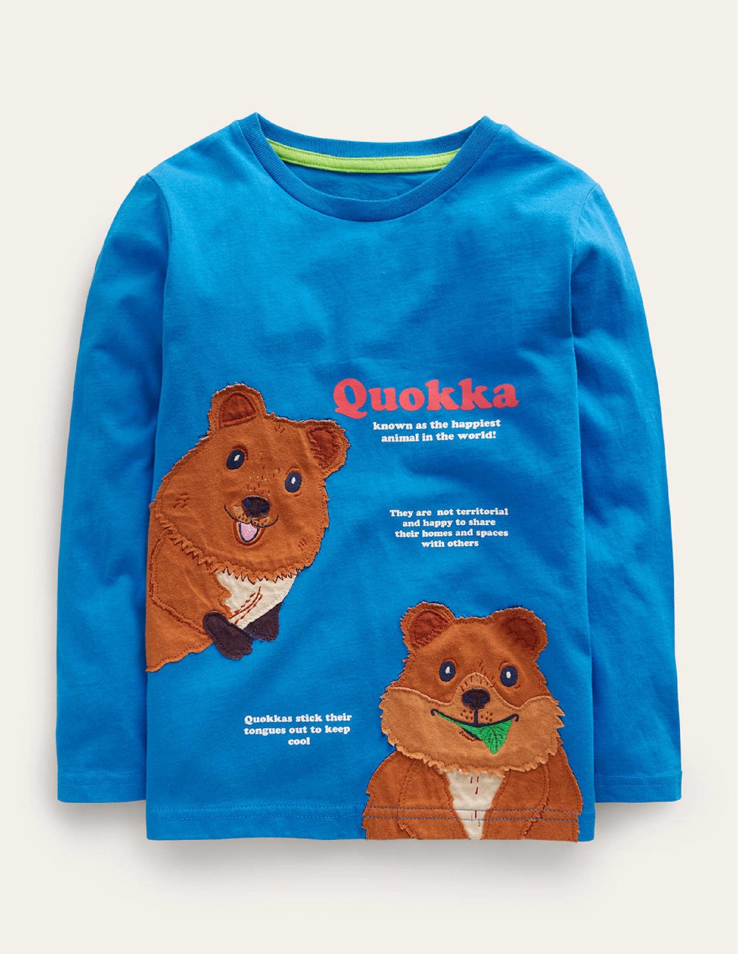 Quokka Educational T-shirt-Egyptian Blue Quokka