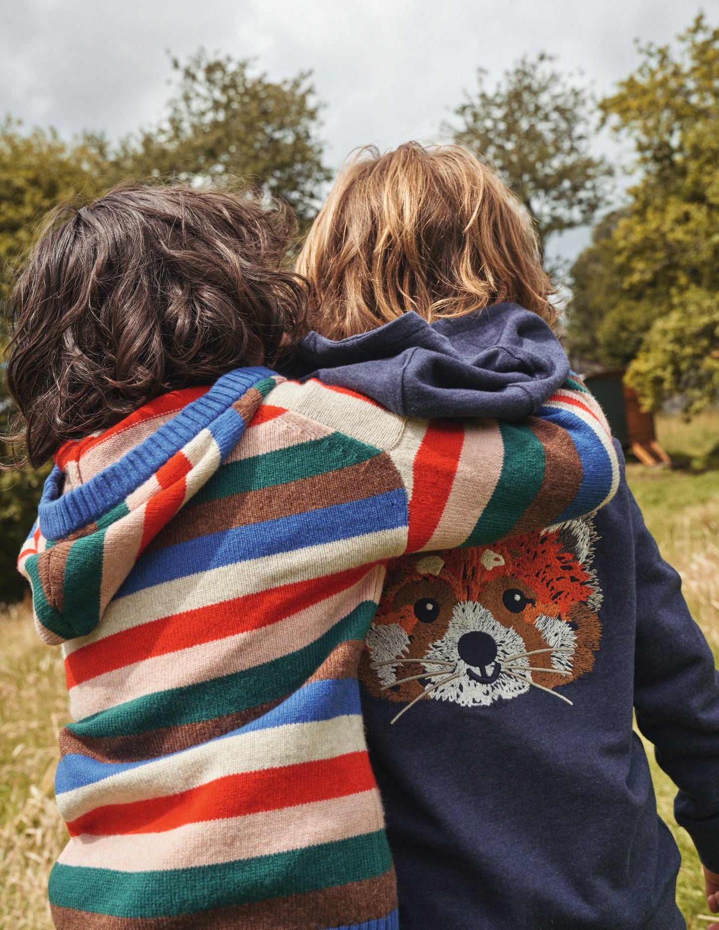 Animal Zip-Through Hoodie-Blue Marl Panda