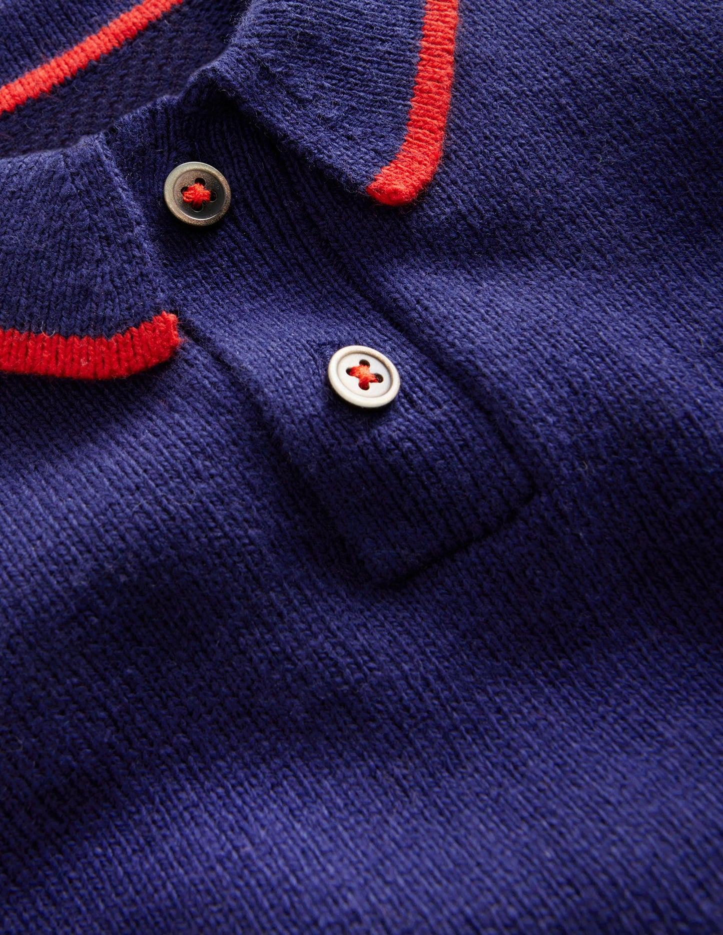 Collared Knit Top-French Navy