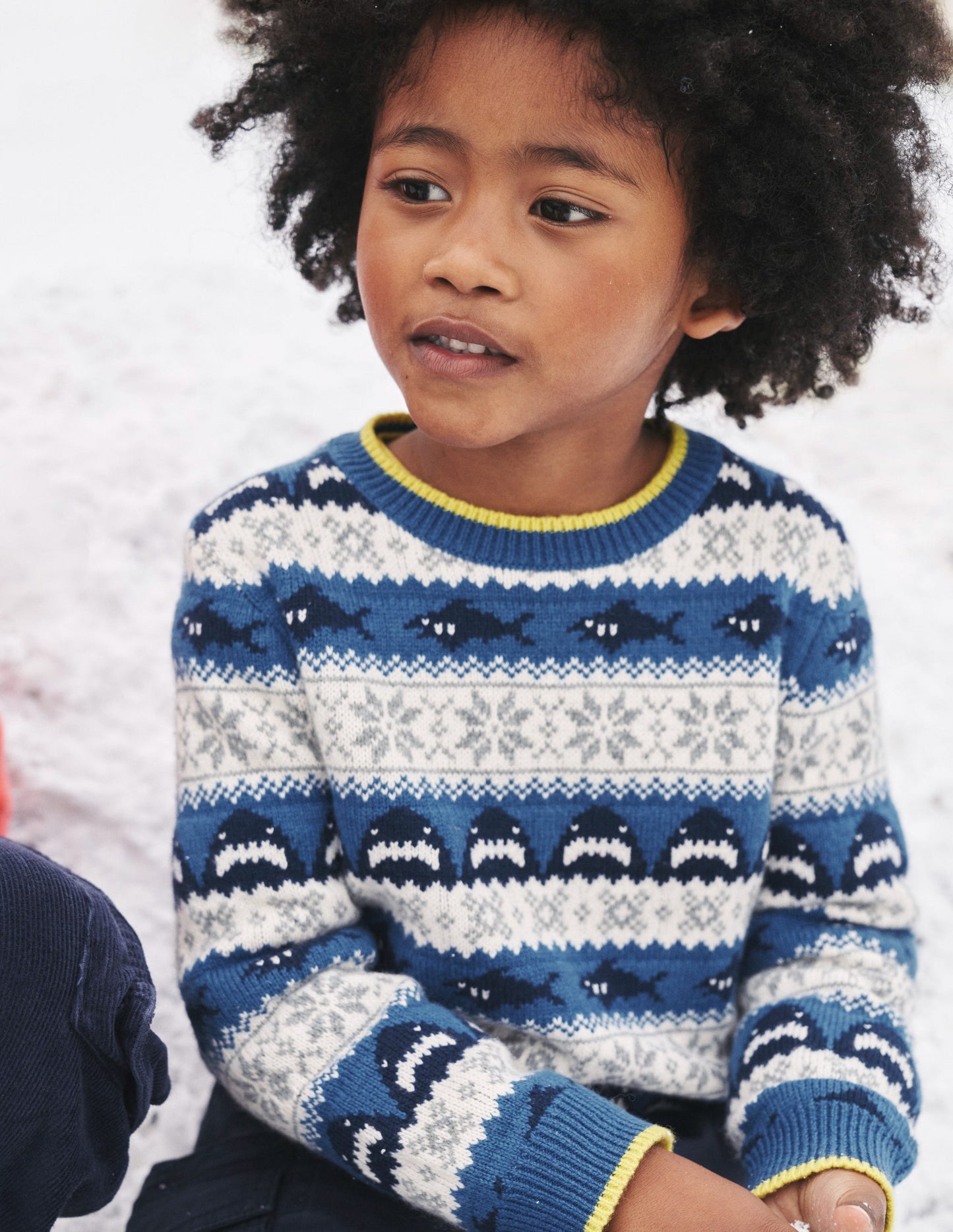 All Over Fair Isle Jumper-Dark Cobalt Sharks