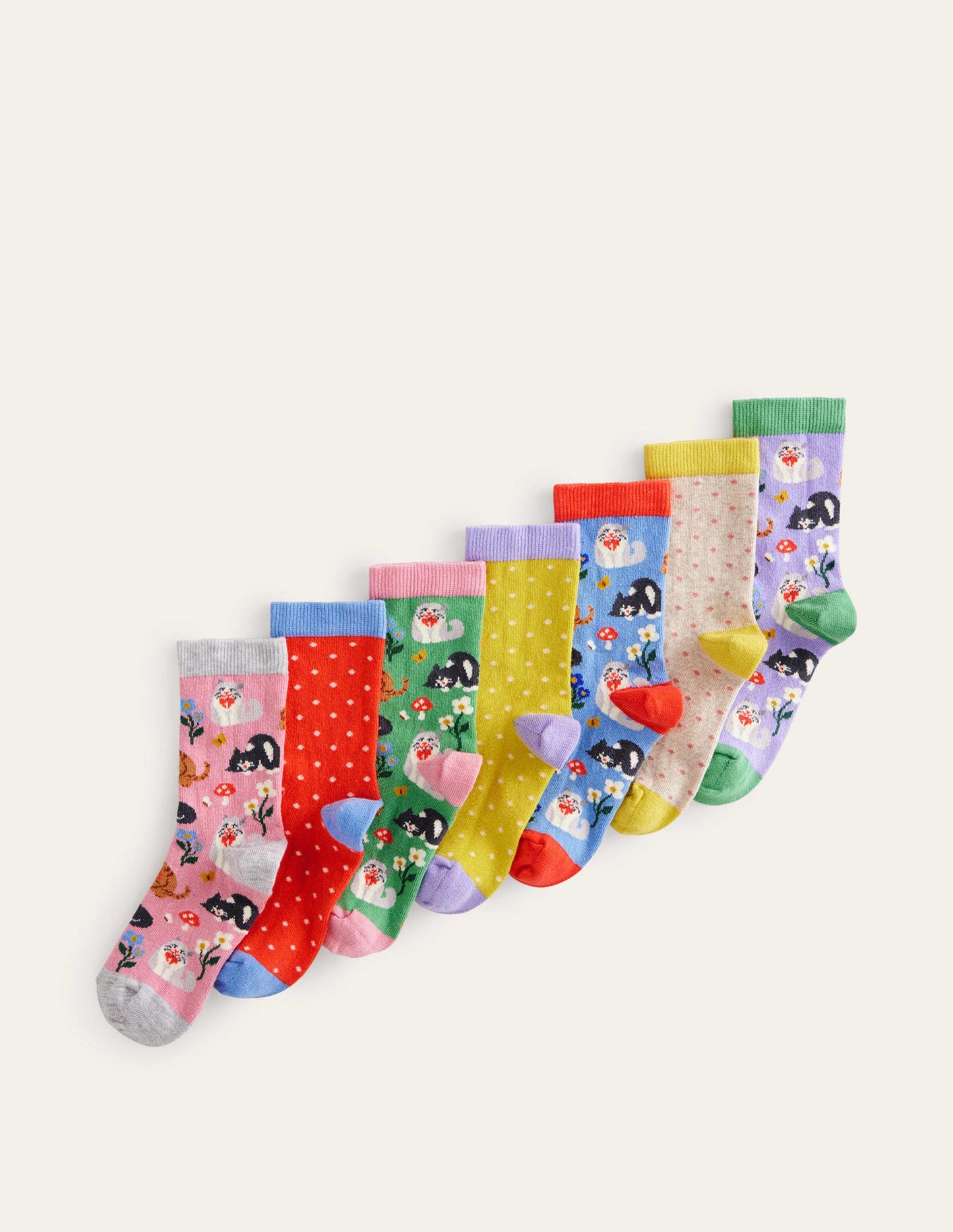 Socks 7 Pack-Multi Cats