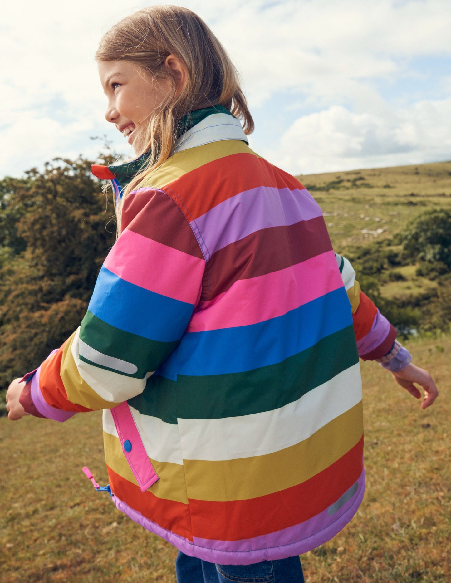 All-Weather Waterproof Jacket-Multi Stripe