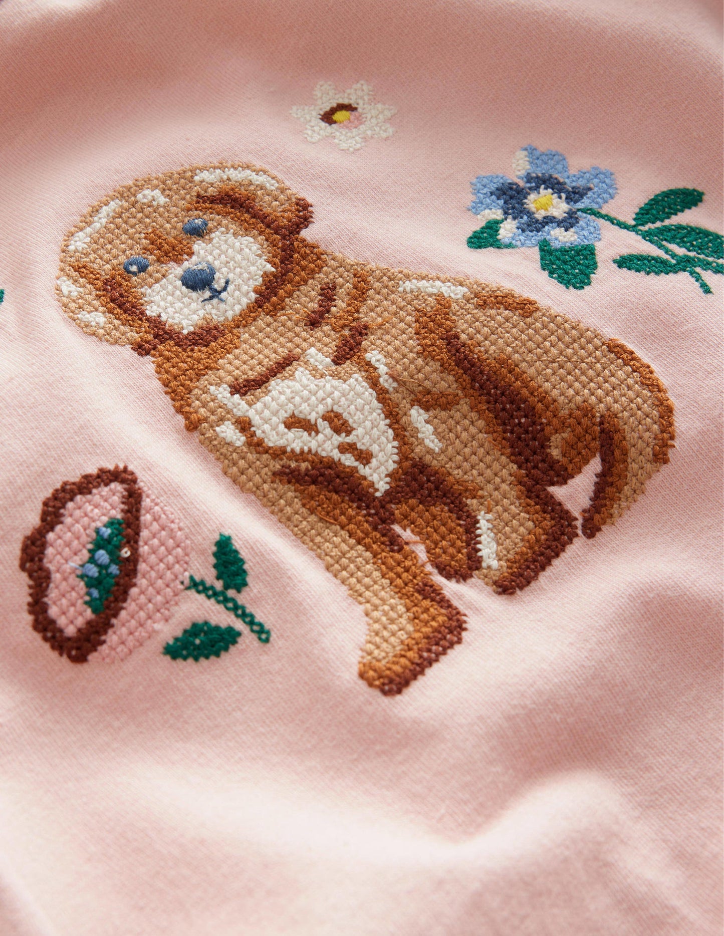 Embroidered T-Shirt-Provence Dusty Pink