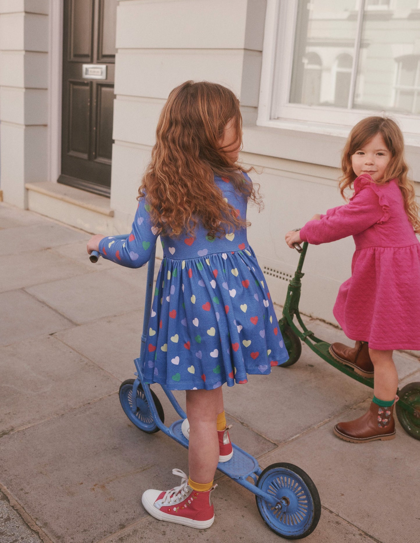 Twirly Ballerina Dress-College Navy Hearts