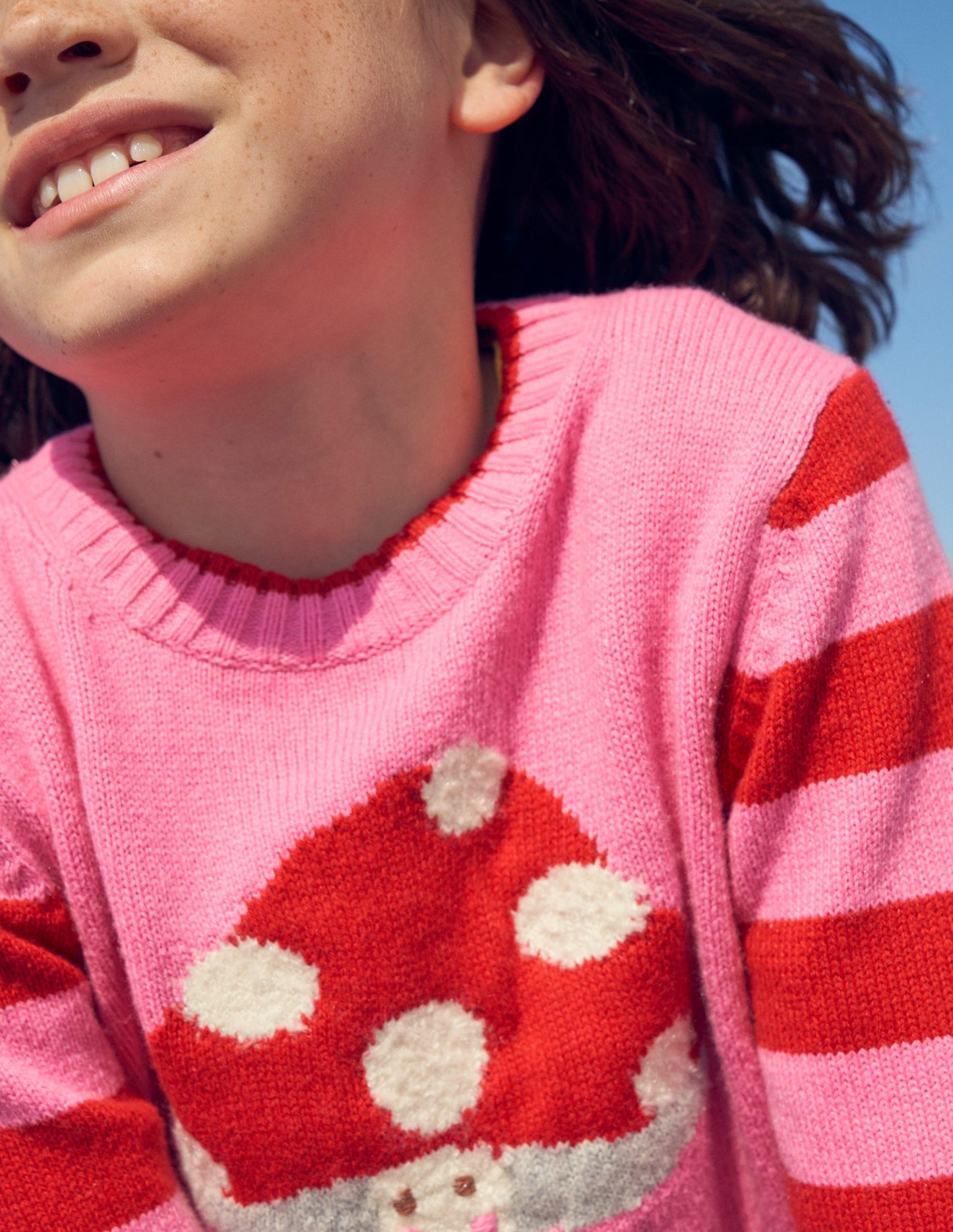 Boucle Toadstool Jumper-Azalea Toadstool