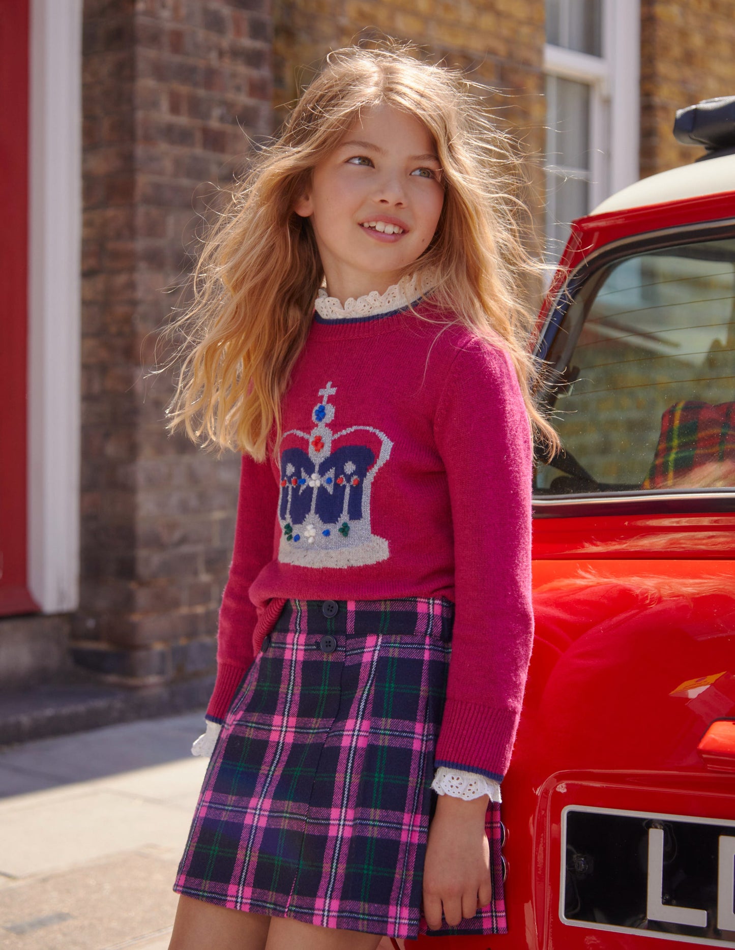 Crown Jumper-Penelope Pink