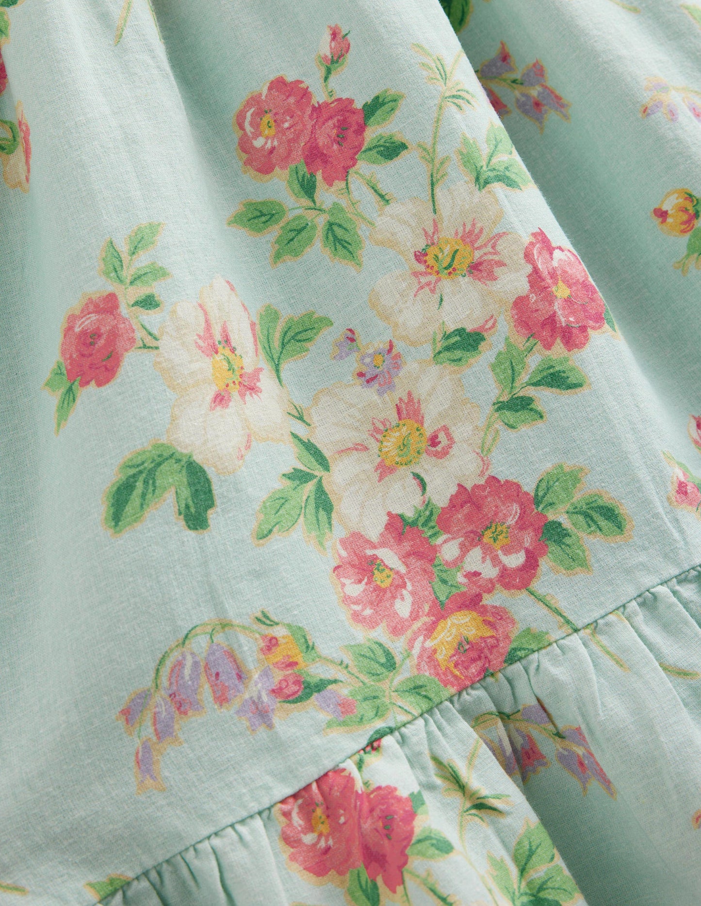 Dip Hem Ruffle Dress-Multi Vintage Floral