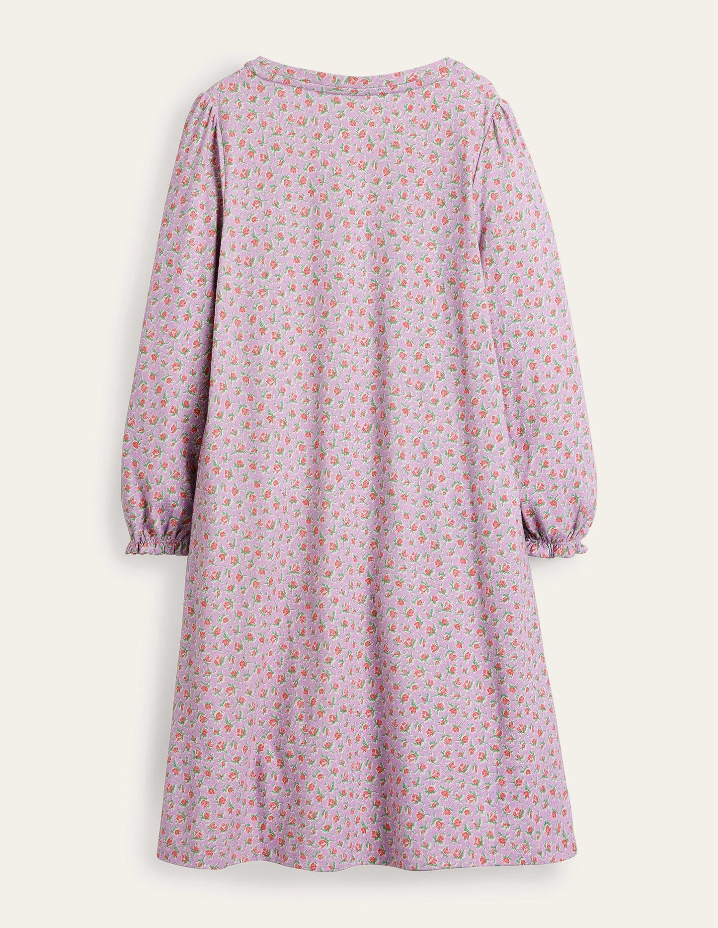 Printed Long-sleeved Nightie-Lilac Vintage Sprig