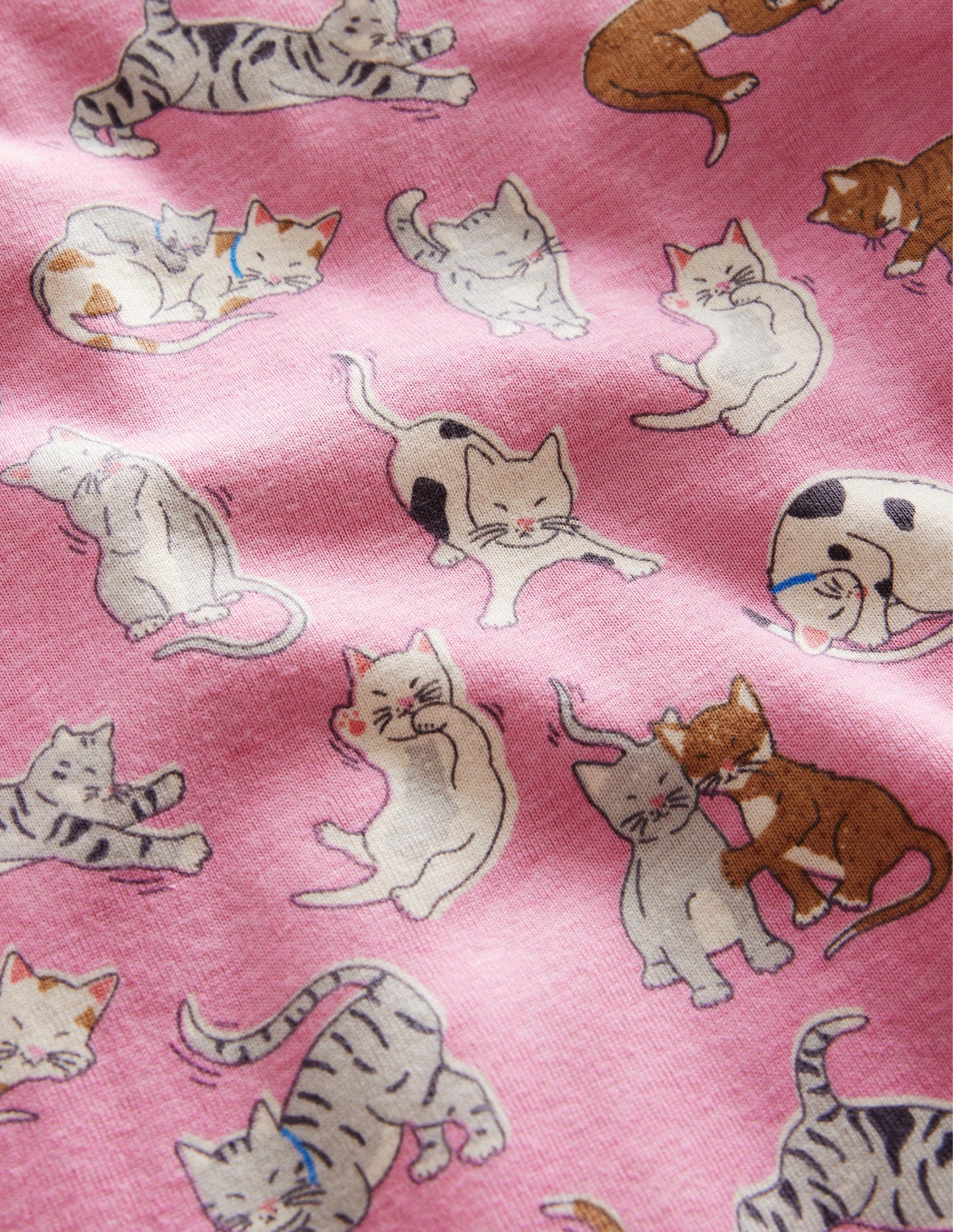 Snug Long John Pyjamas-Formica Pink Cats